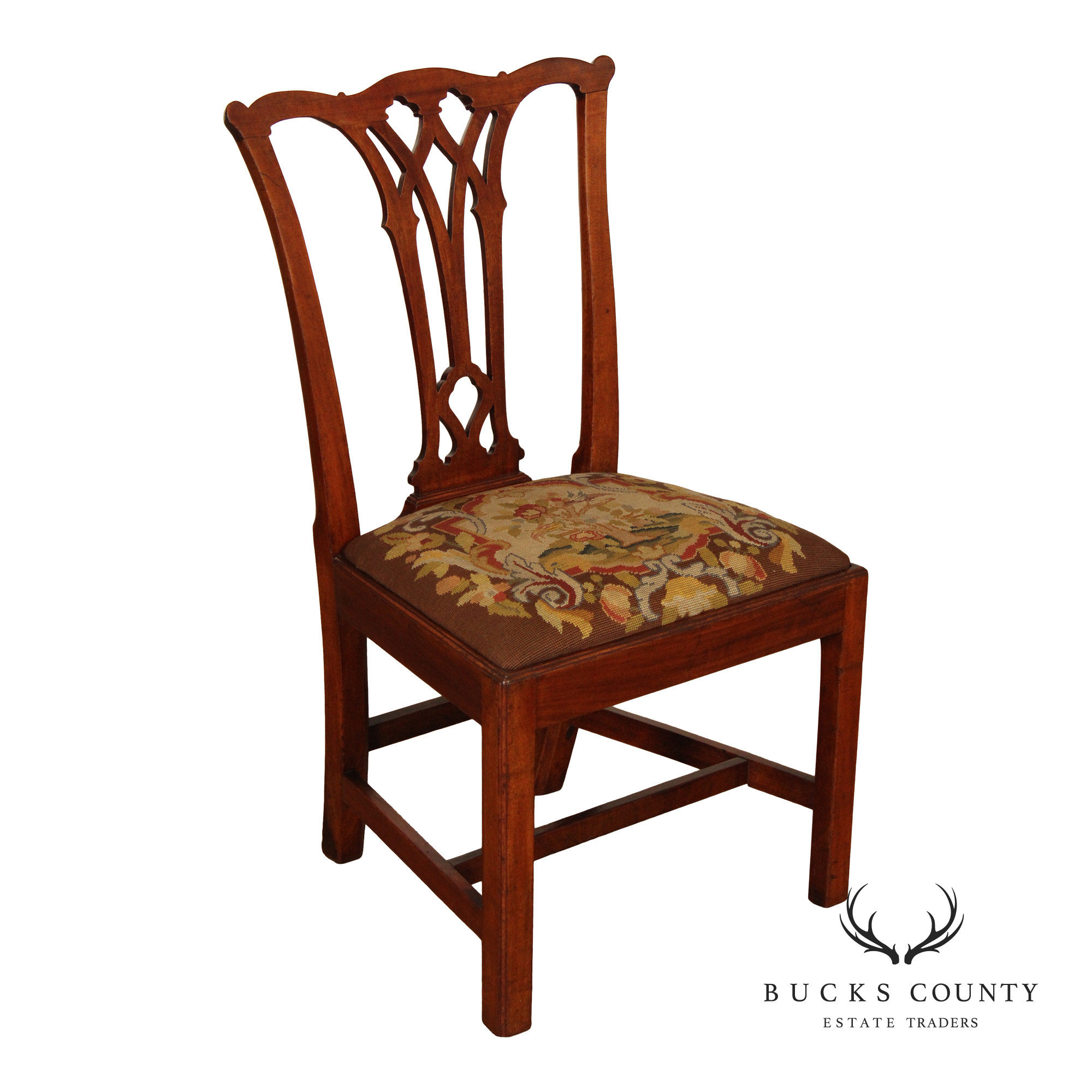 Antique Chippendale Style Mahogany Side Chair