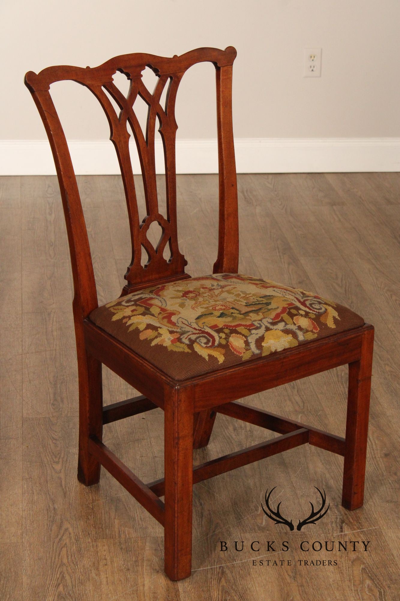 Antique Chippendale Style Mahogany Side Chair