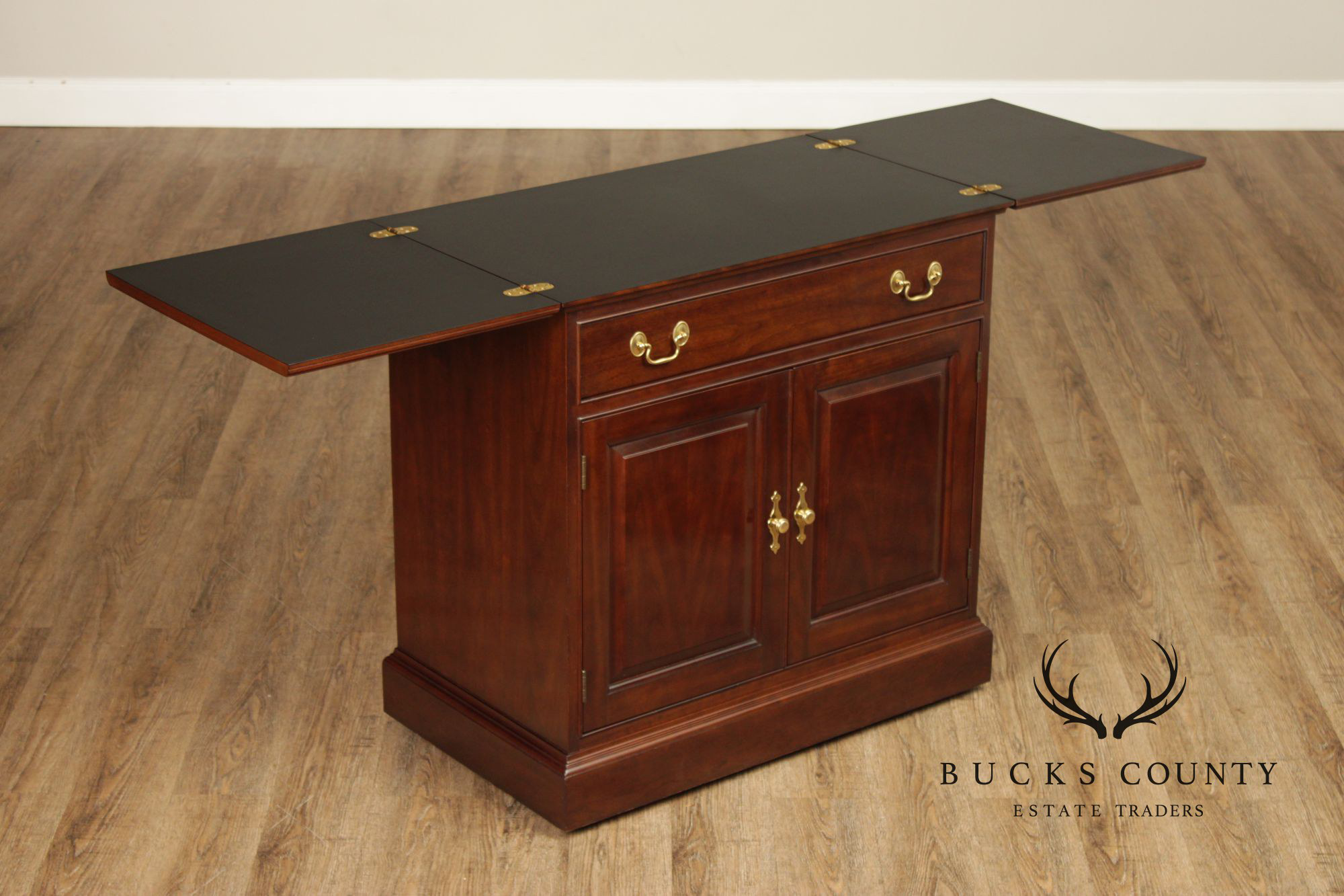 Stickley Traditional Mahogany Flip-Top Server Cabinet