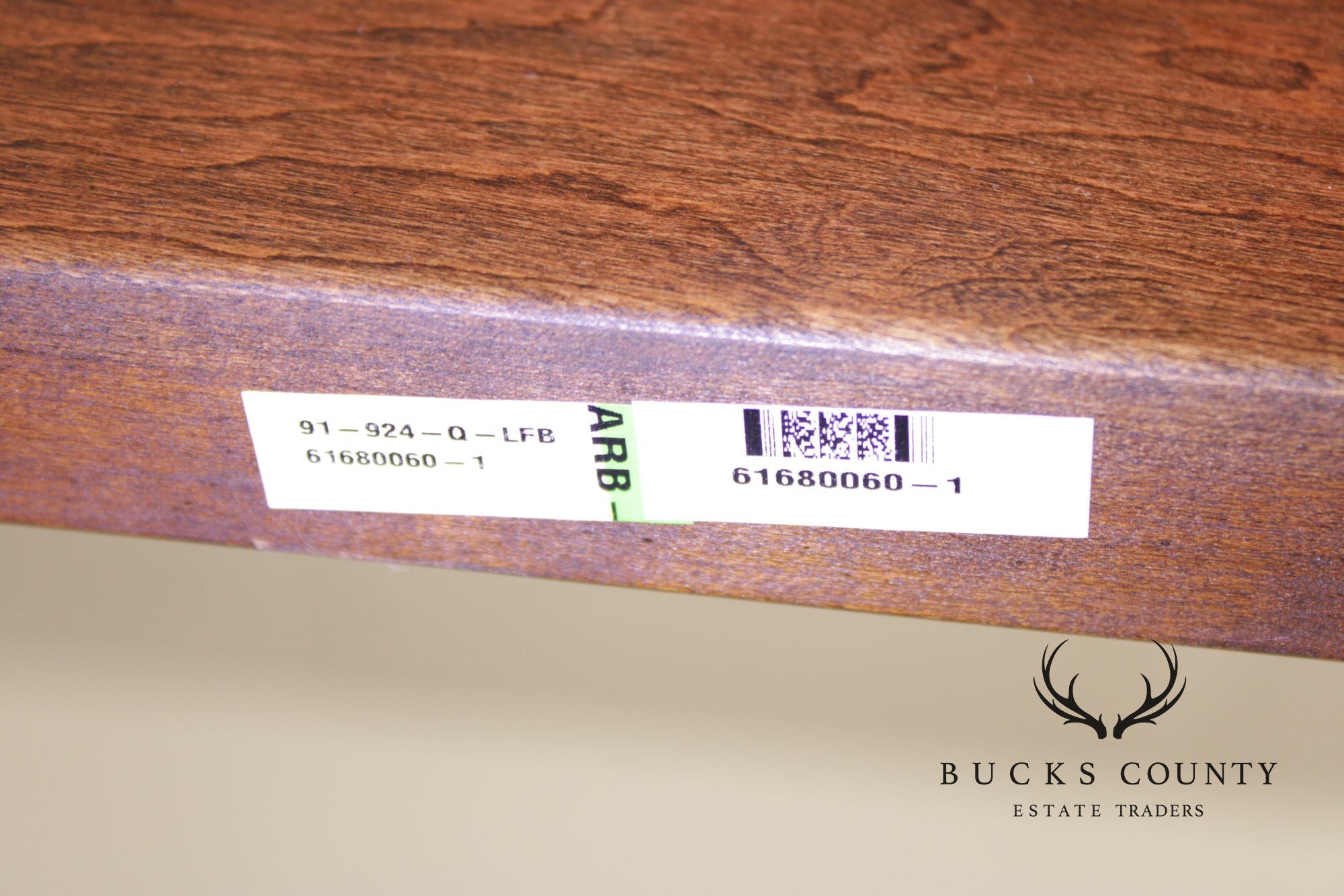 Stickley Cherry Queen Sleigh Bed With Slatted Headboard