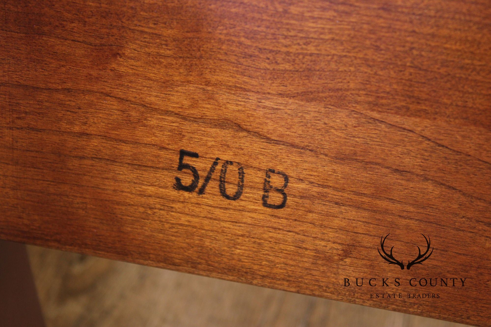 Stickley Cherry Queen Sleigh Bed With Slatted Headboard