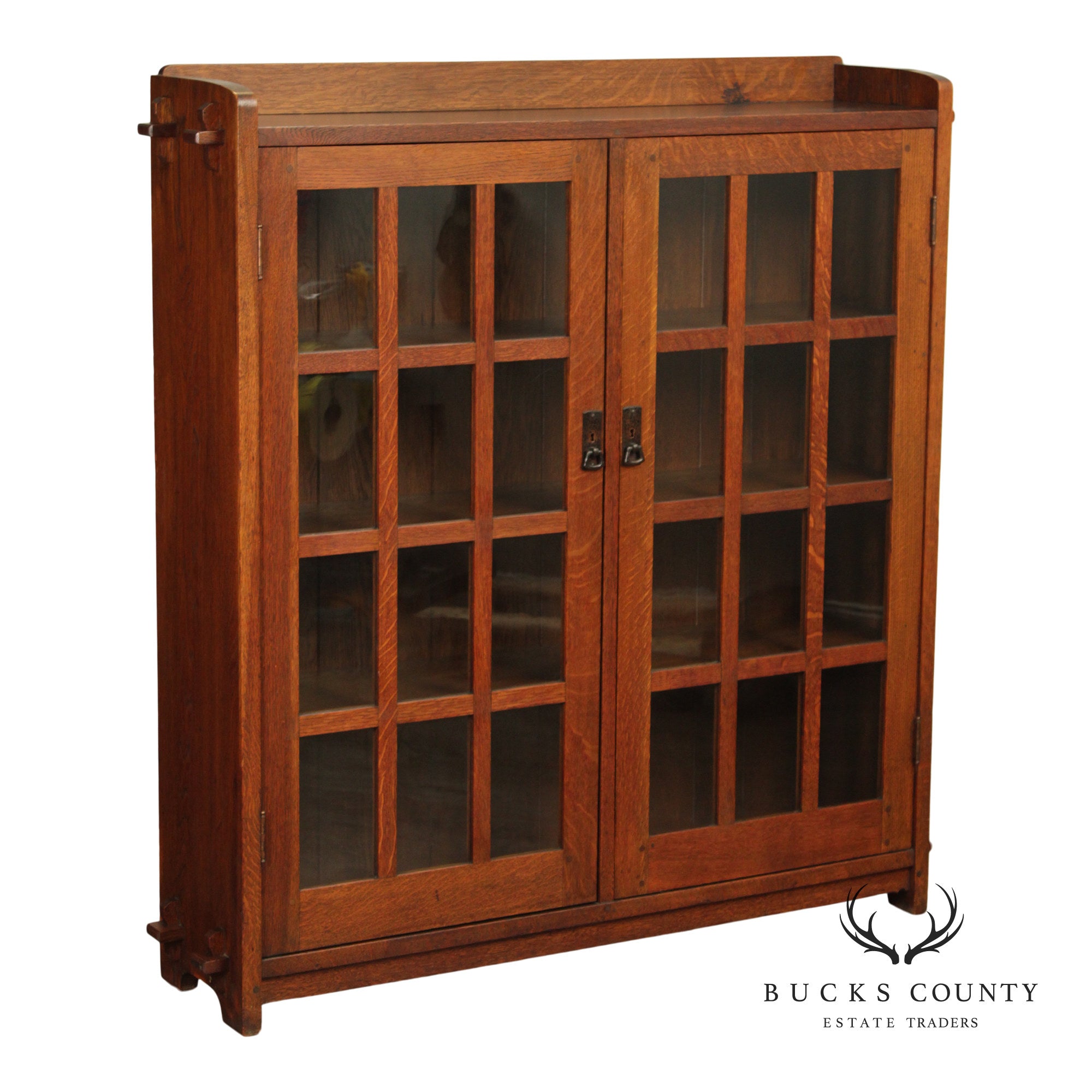 L. & J.G. Stickley Antique Mission Oak Two-Door Bookcase