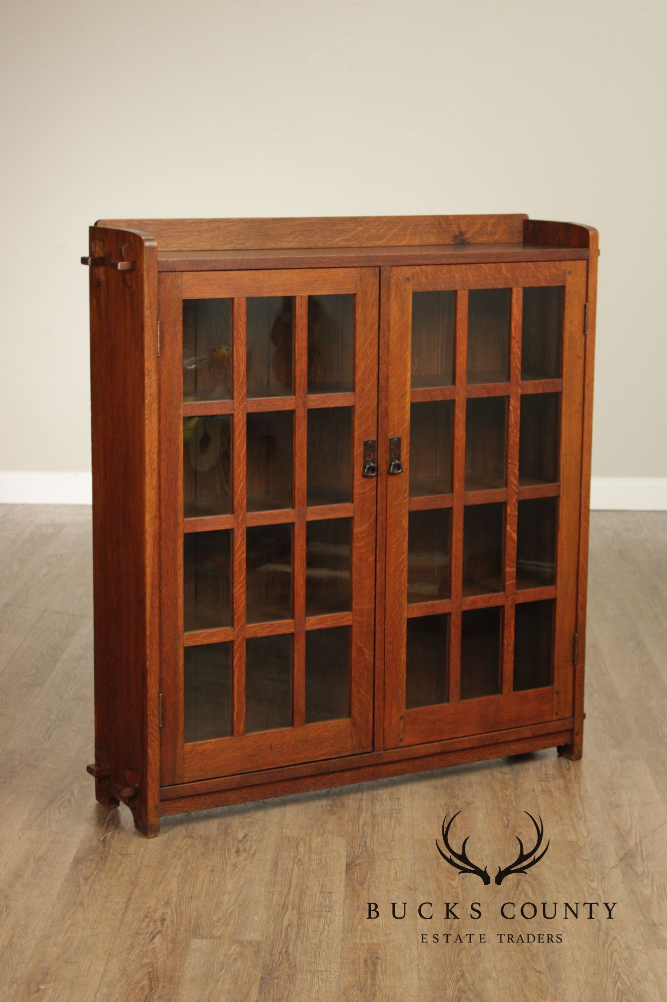 L. & J.G. Stickley Antique Mission Oak Two-Door Bookcase