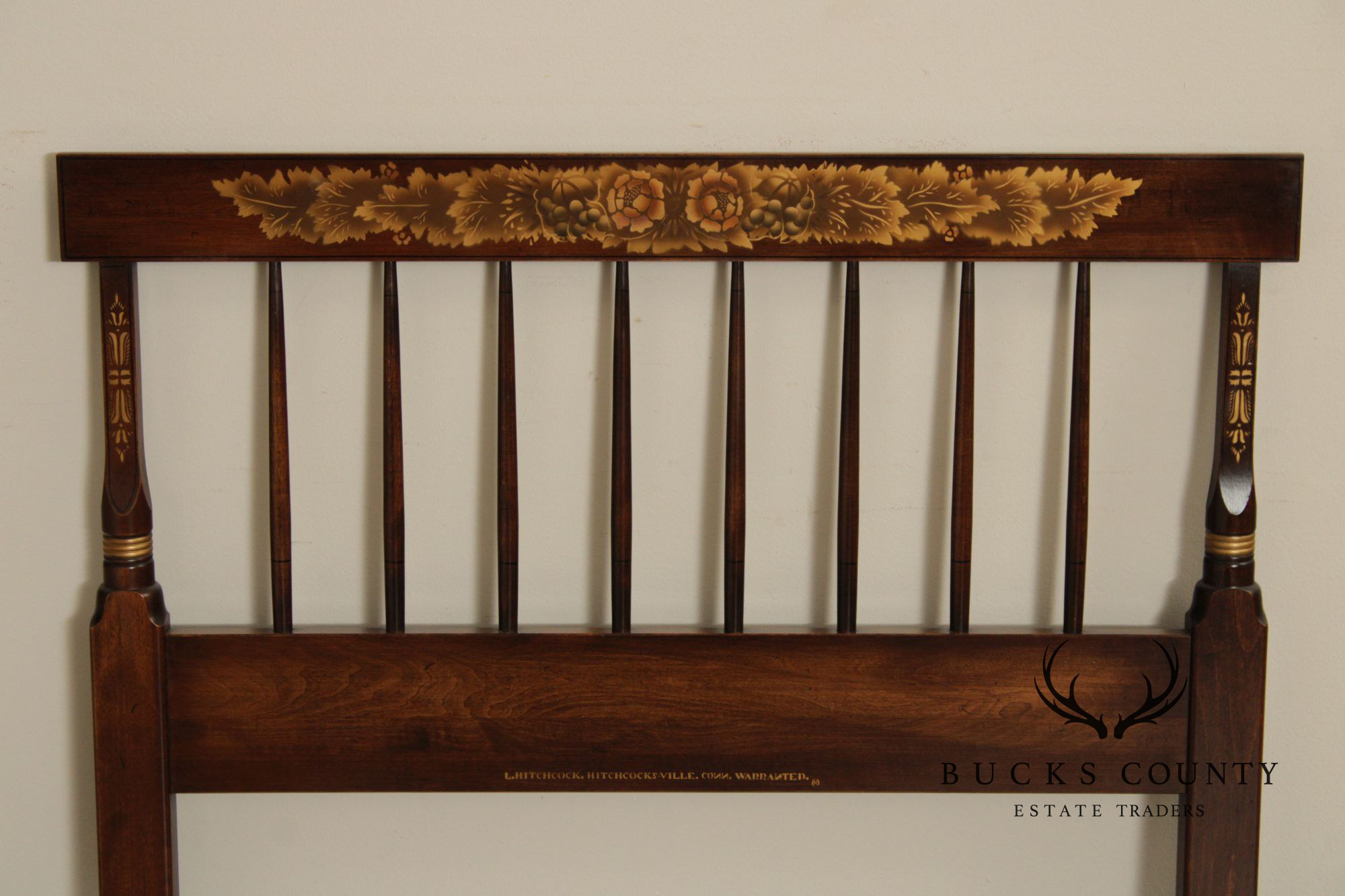 Hitchcock Early American Style Spindle Twin Headboard