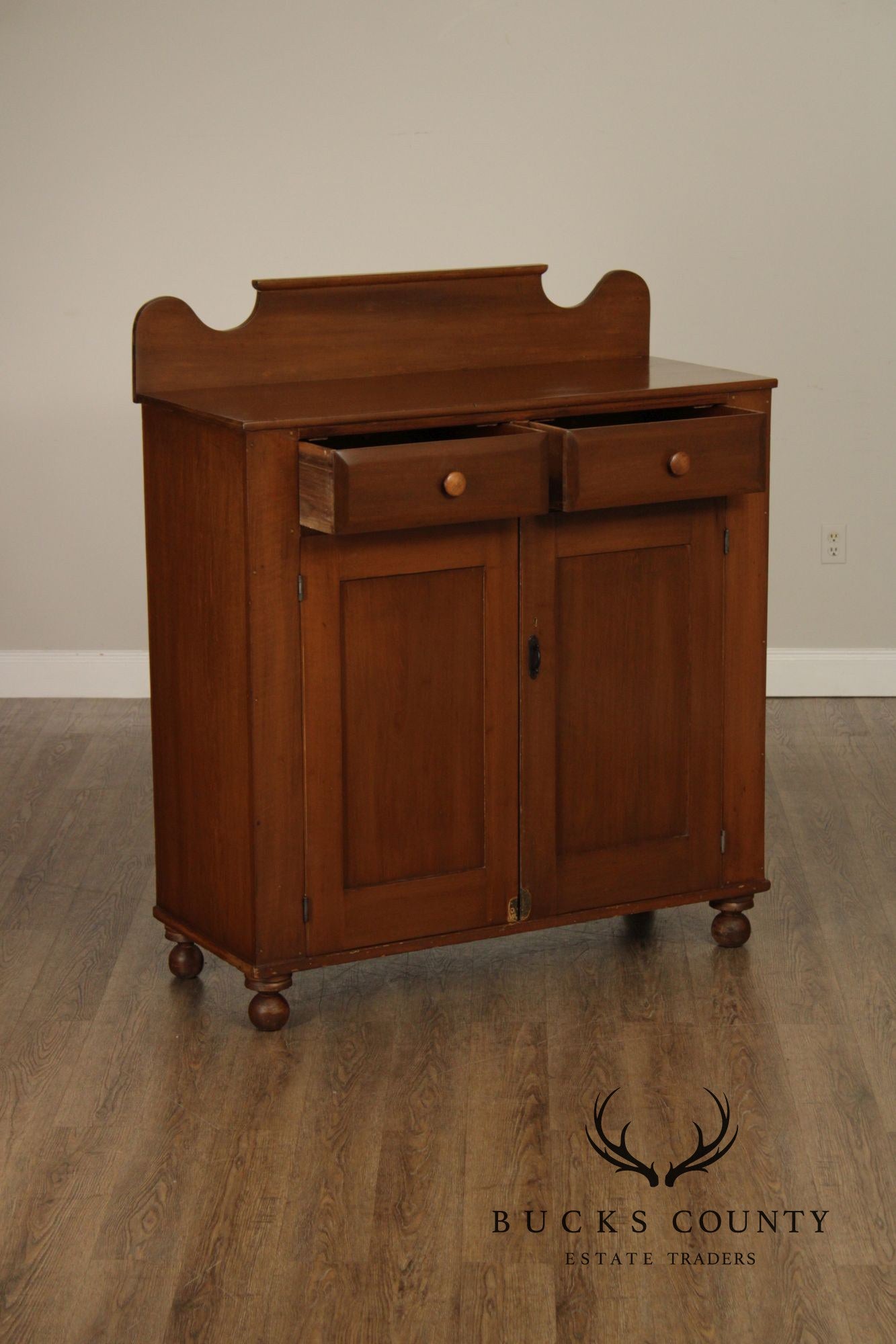 Antique Country Style Jelly Cupboard With Two Drawers