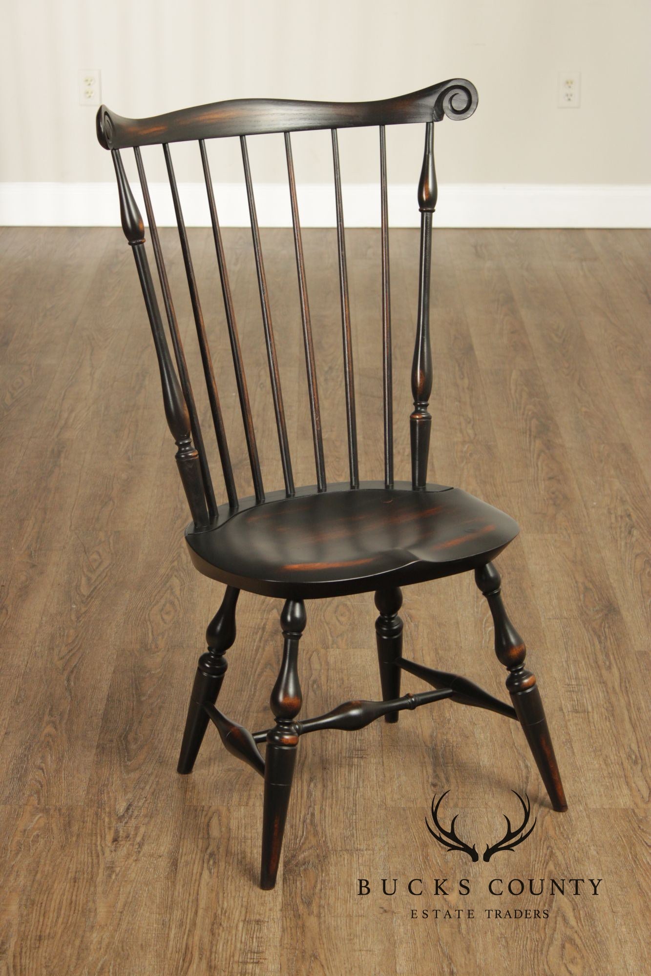 Warren Chair Works Custom Painted Set Of Six Windsor Dining Chairs