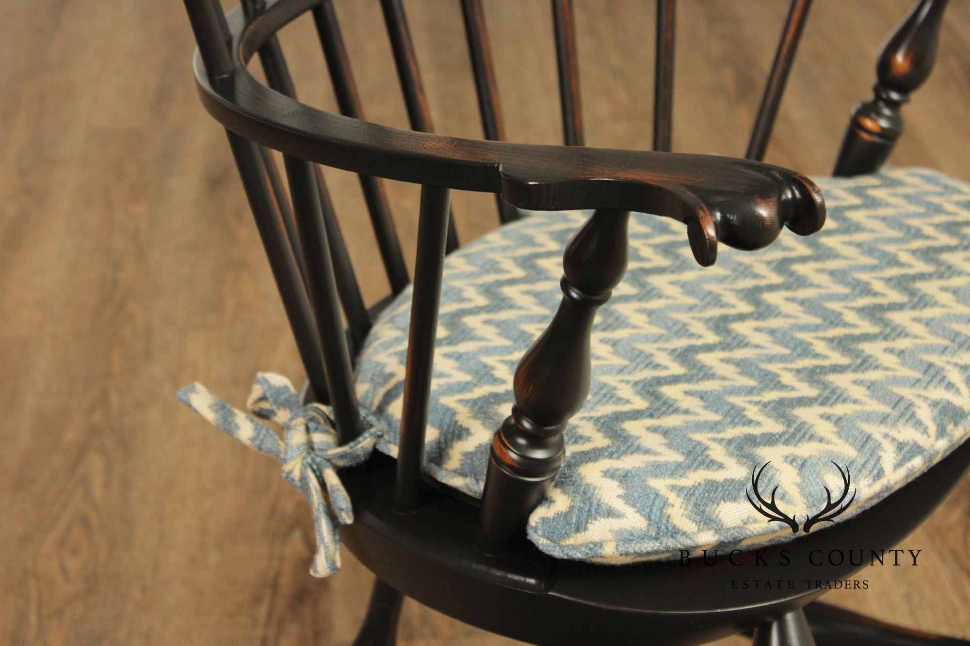 Warren Chair Works Custom Painted Set Of Six Windsor Dining Chairs
