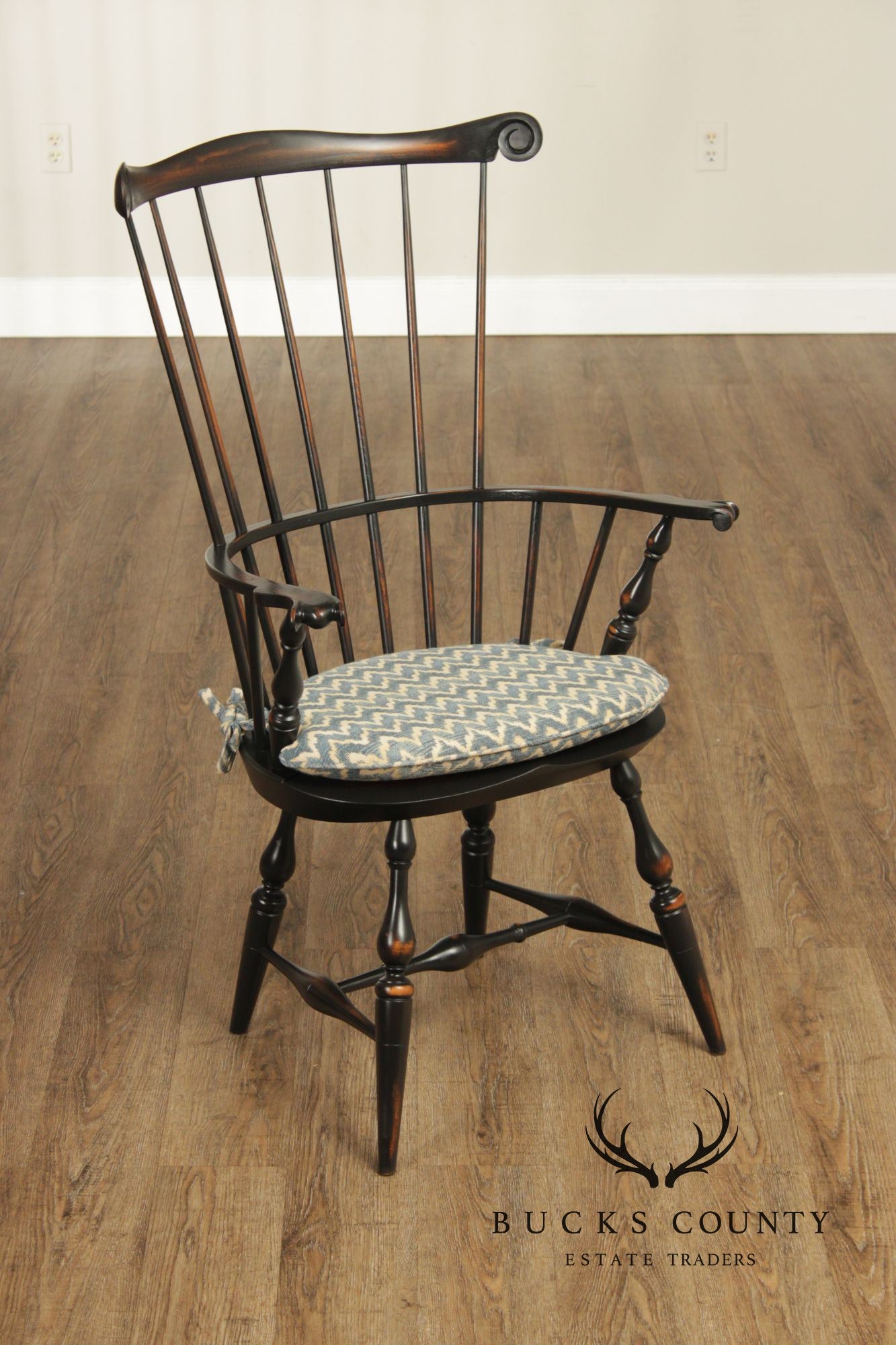 Warren Chair Works Custom Painted Set Of Six Windsor Dining Chairs