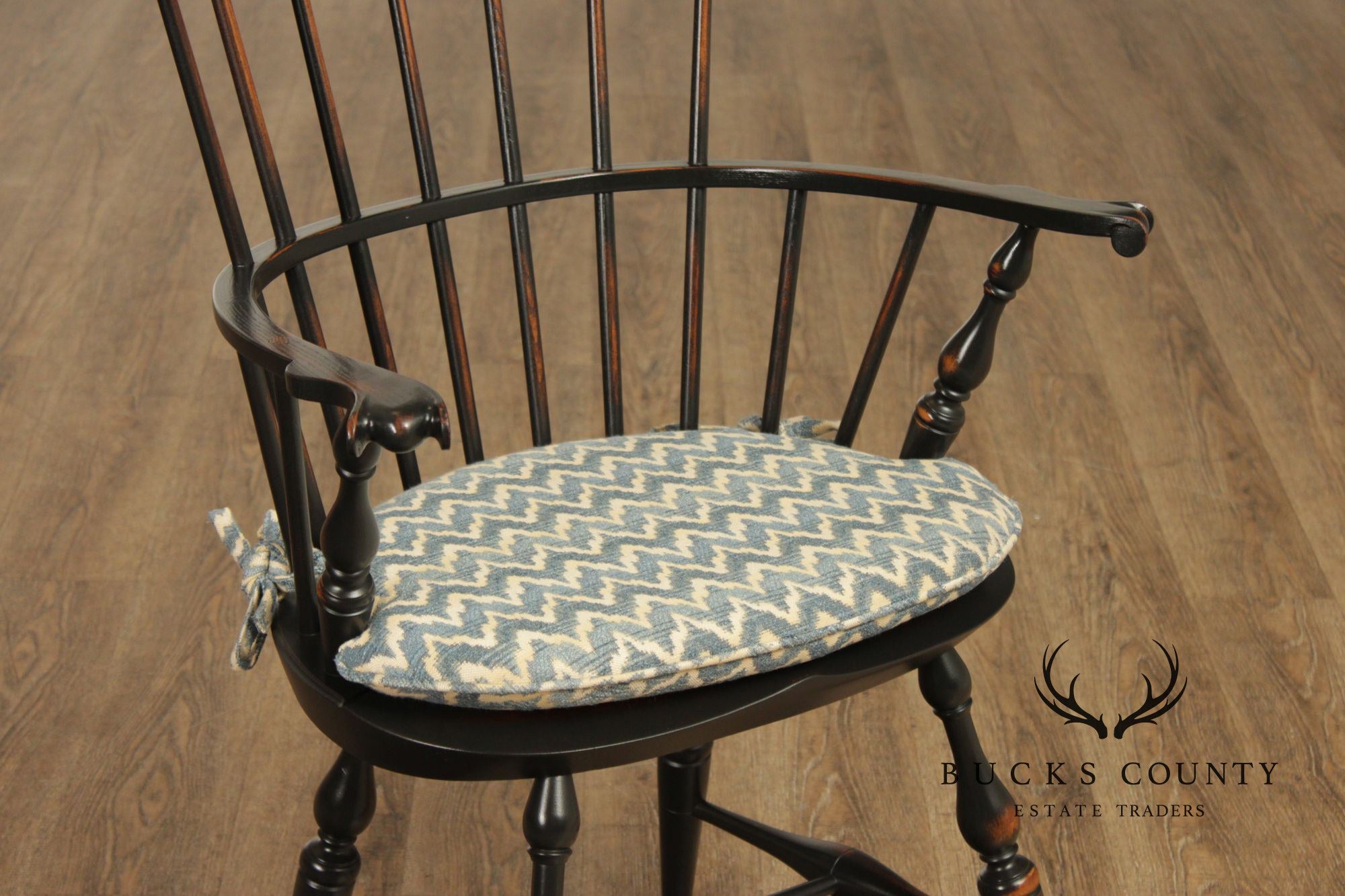 Warren Chair Works Custom Painted Set Of Six Windsor Dining Chairs