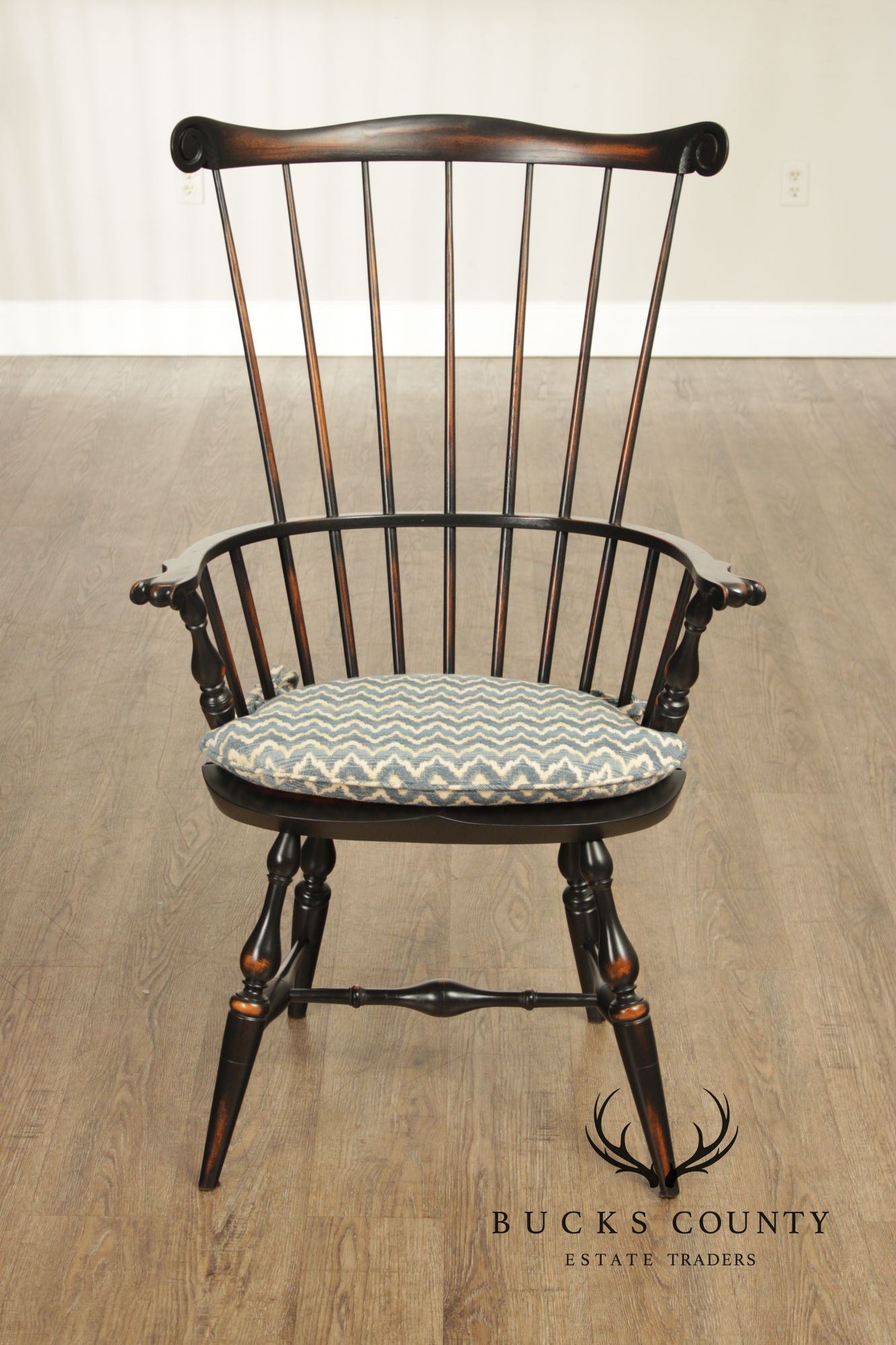 Warren Chair Works Custom Painted Set Of Six Windsor Dining Chairs