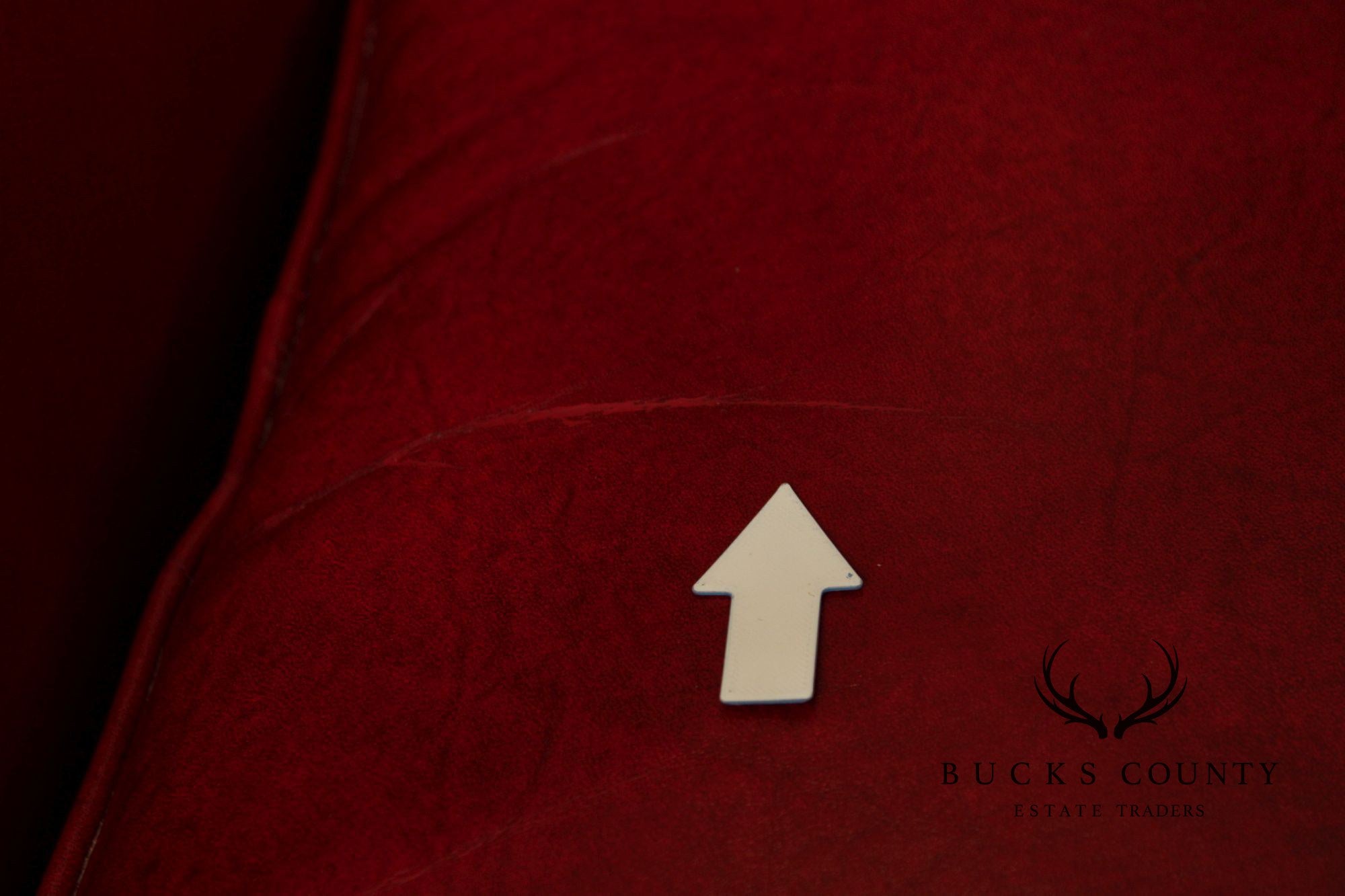 Thomasville Chippendale Style Leather Wing Chair