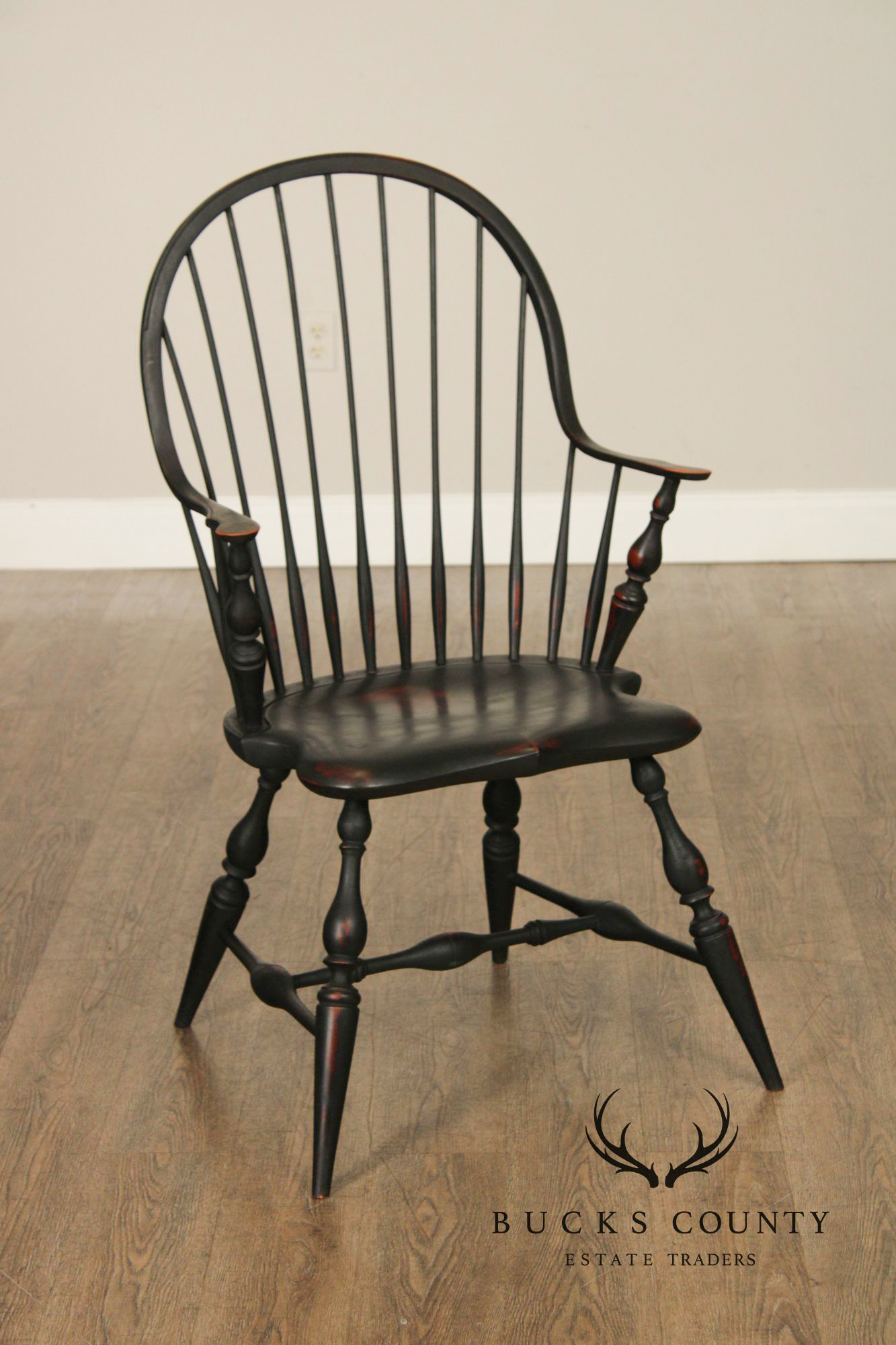 Wayne Kramer Pair of Painted Windsor Armchairs