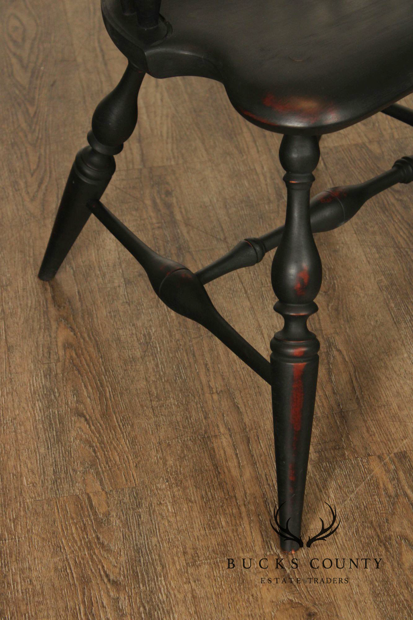 Wayne Kramer Pair of Painted Windsor Armchairs