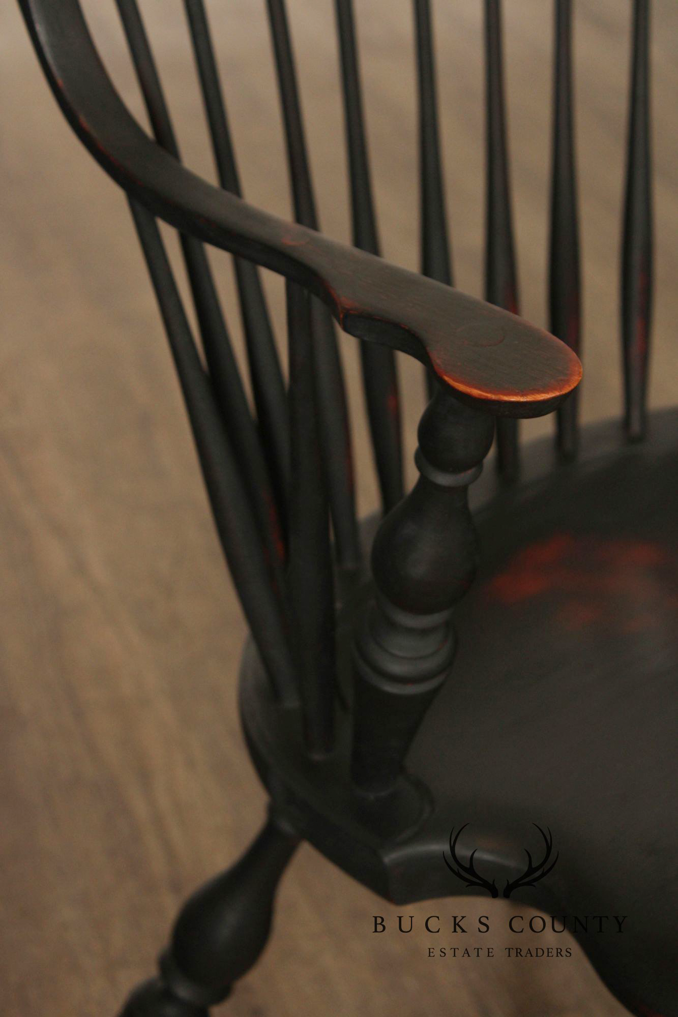 Wayne Kramer Pair of Painted Windsor Armchairs