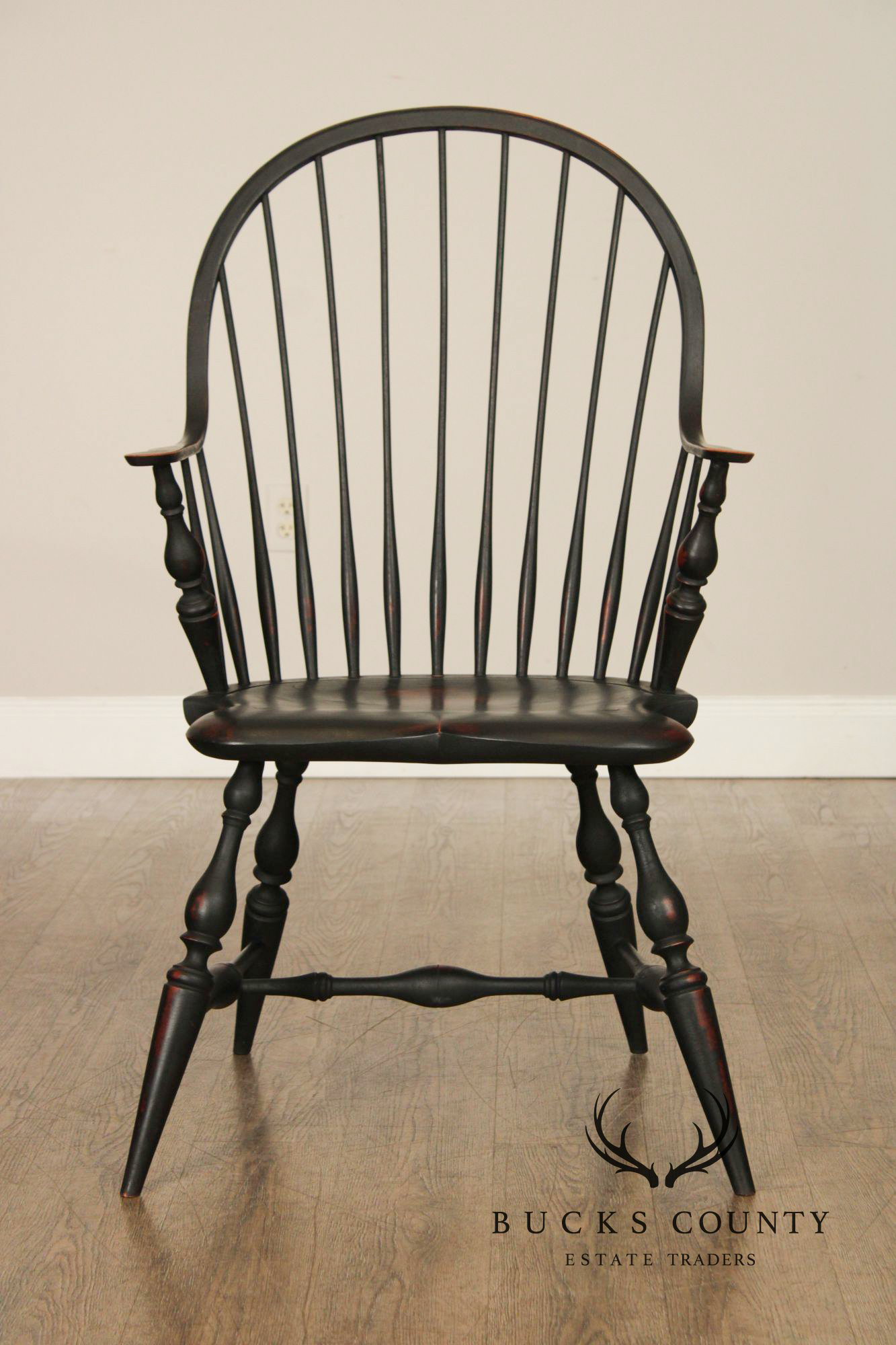 Wayne Kramer Pair of Painted Windsor Armchairs