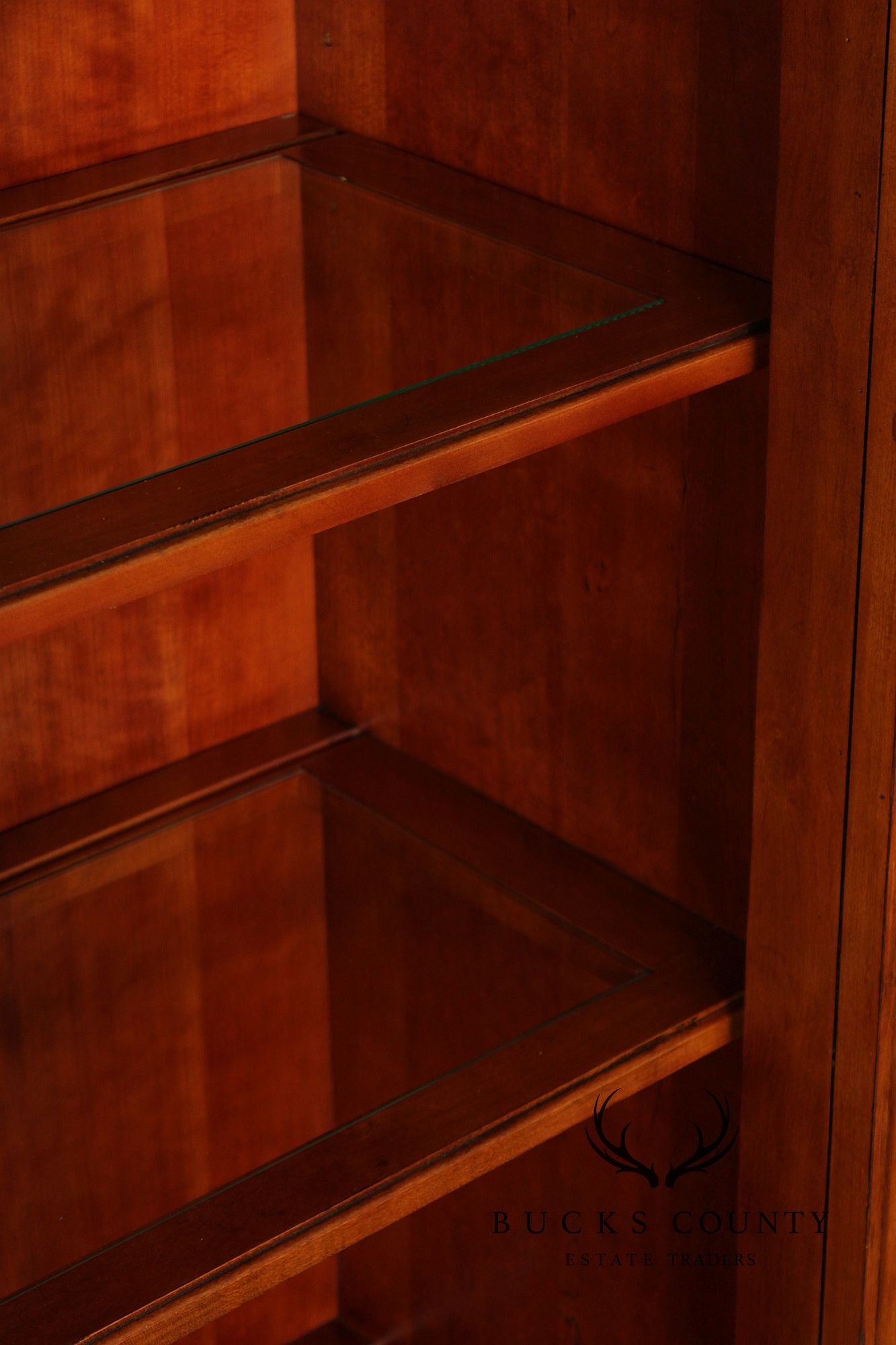 Ethan Allen Louis Philippe Style Burl Wood China Cabinet