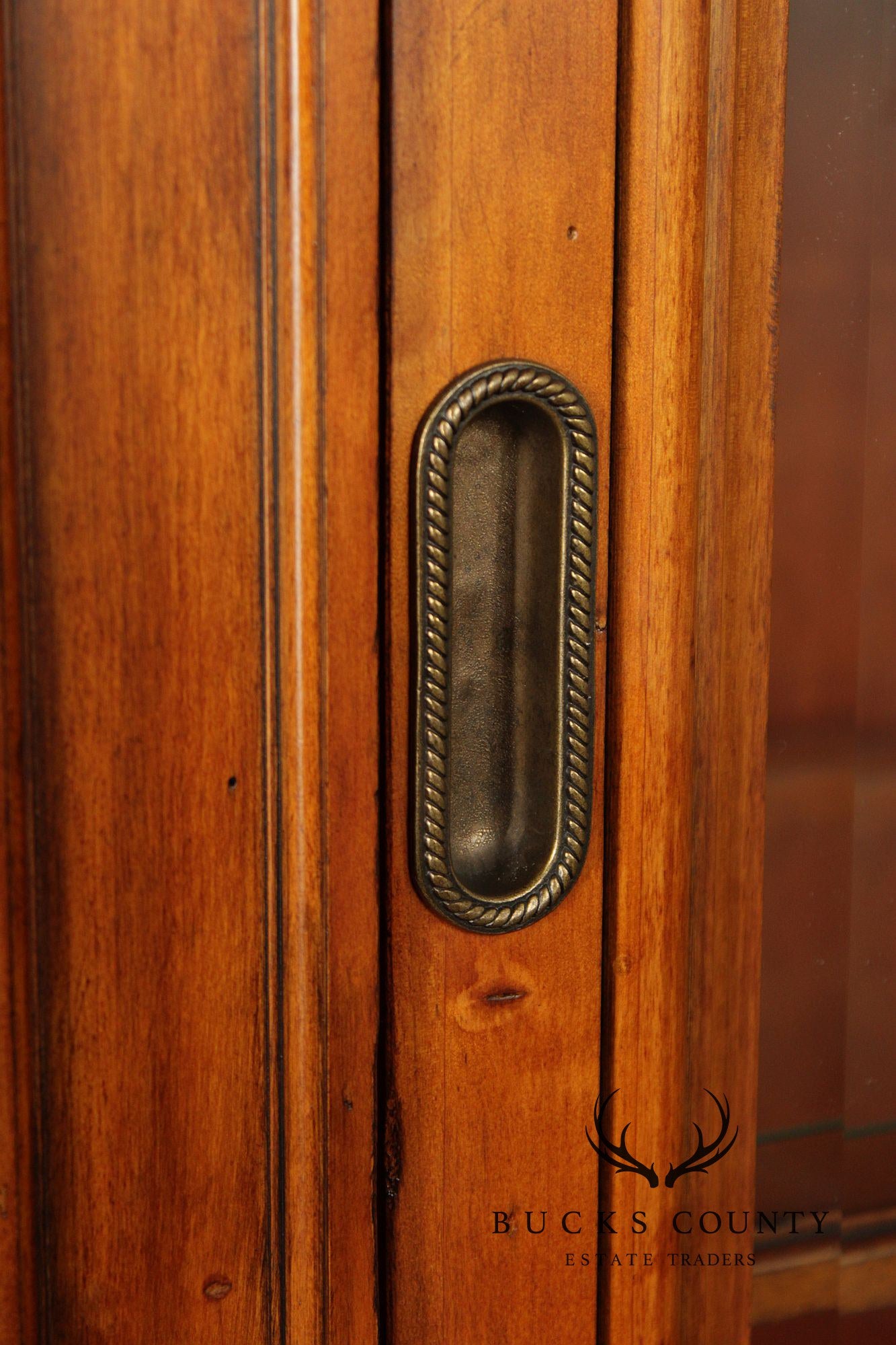 Ethan Allen Louis Philippe Style Burl Wood China Cabinet
