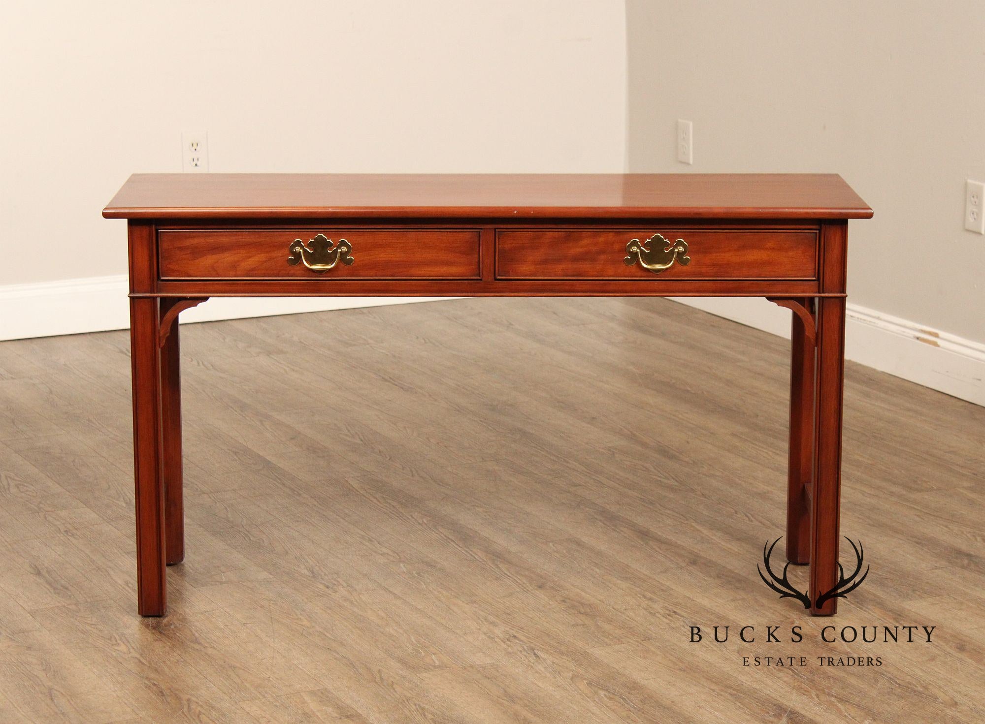 Henkel Harris Chippendale Style Cherry Console Table
