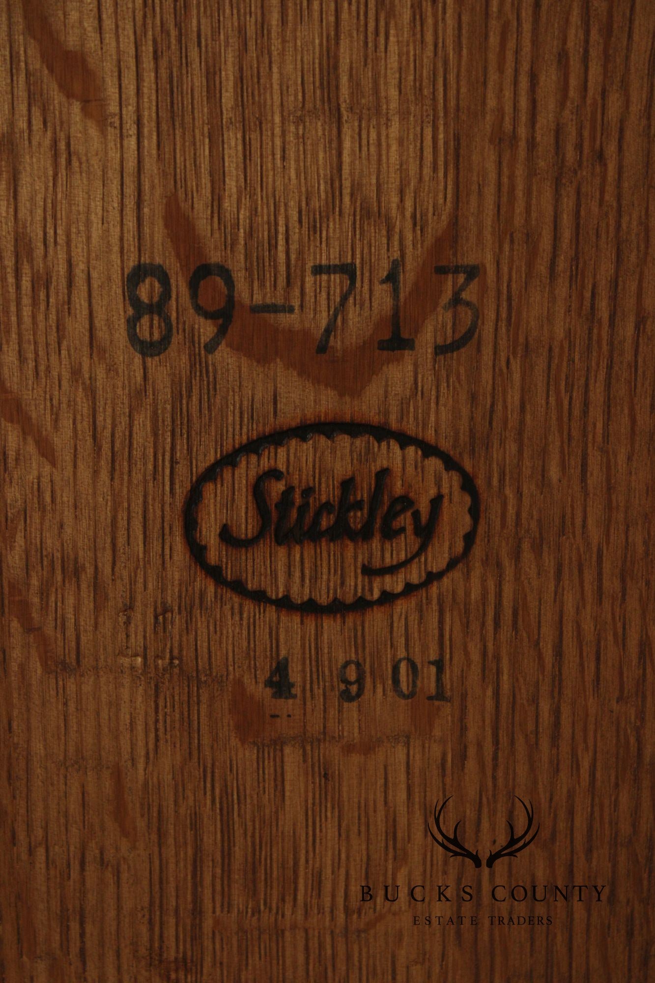 Stickley Mission Style Round Oak Pedestal Dining Table