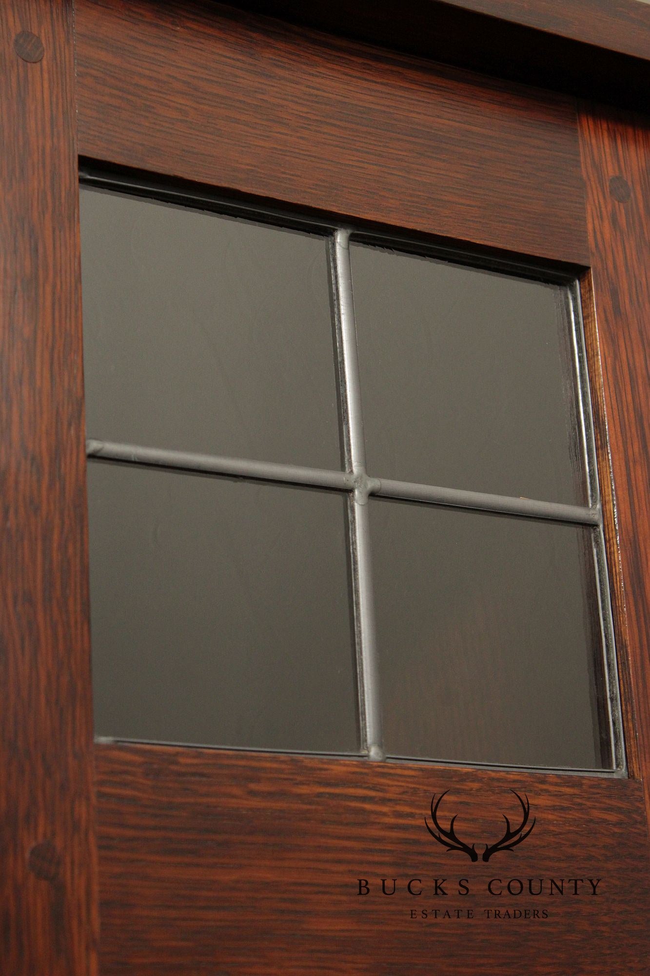 Stickley Harvey Ellis Collection Mission Oak Fall-Front Bookcase With Wood Doors