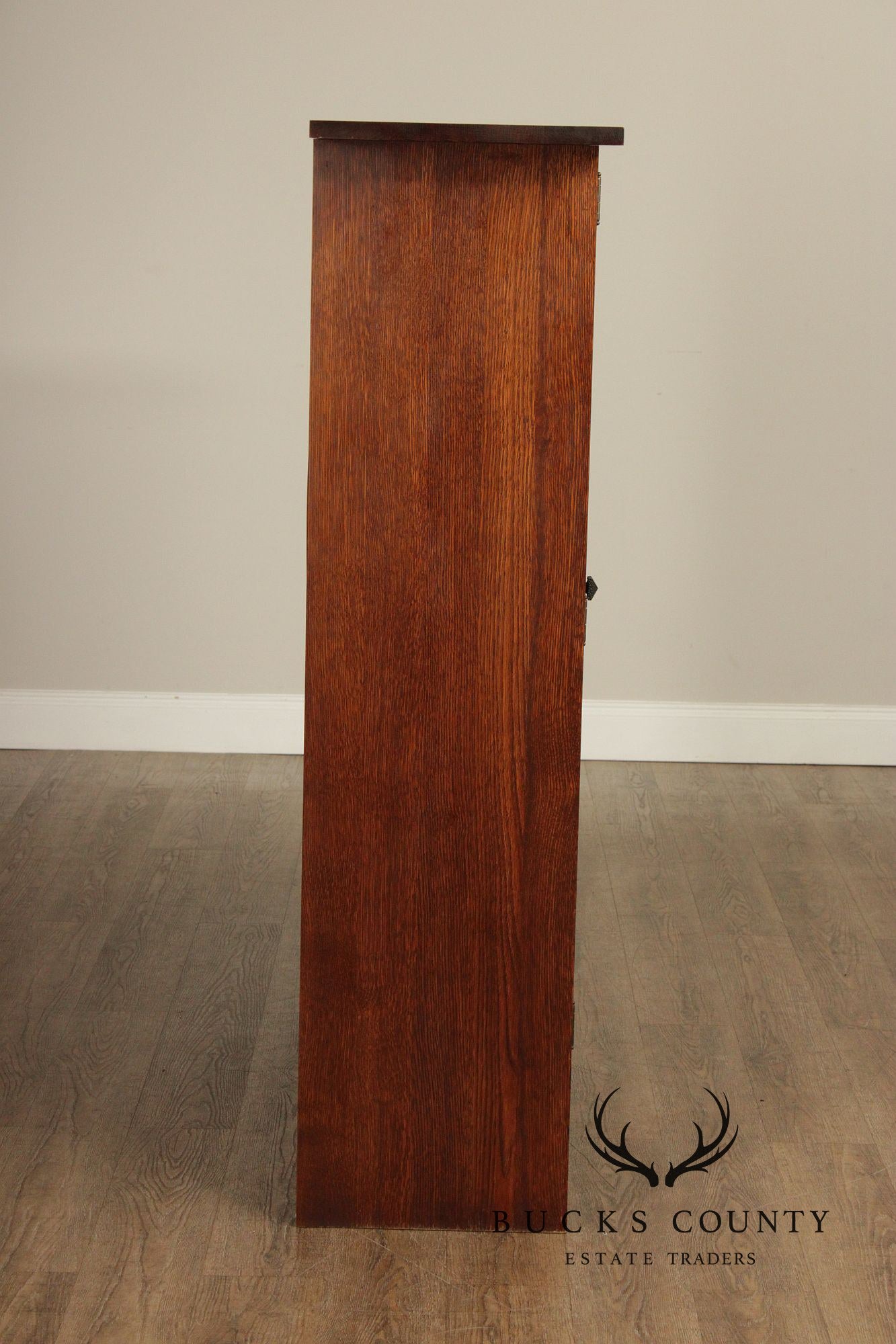 Stickley Harvey Ellis Collection Mission Oak Fall-Front Bookcase With Wood Doors