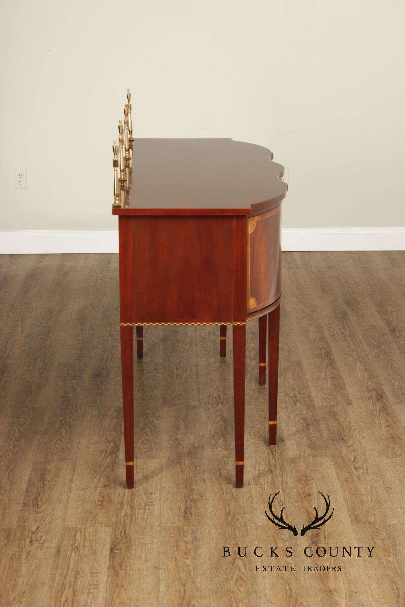 Councill Craftsmen Federal Style Inlaid Flame Mahogany Sideboard