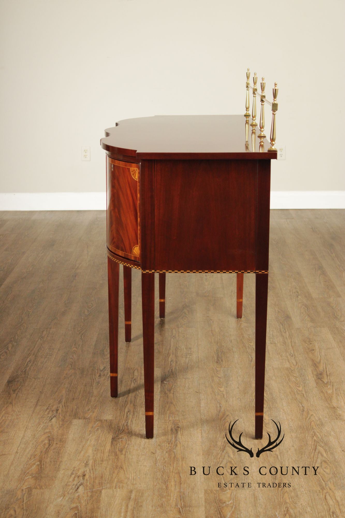 Councill Craftsmen Federal Style Inlaid Flame Mahogany Sideboard