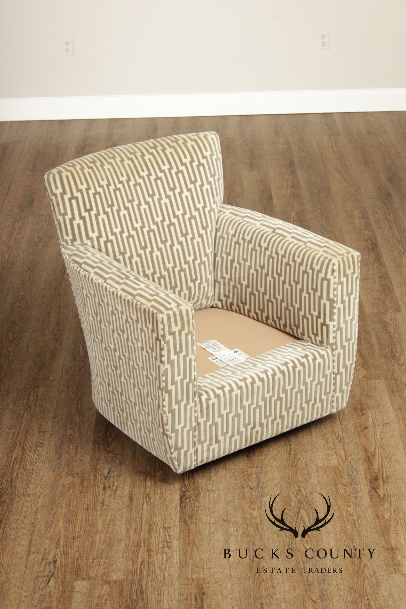 Crate & Barrel Pair of Swivel Lounge Chairs