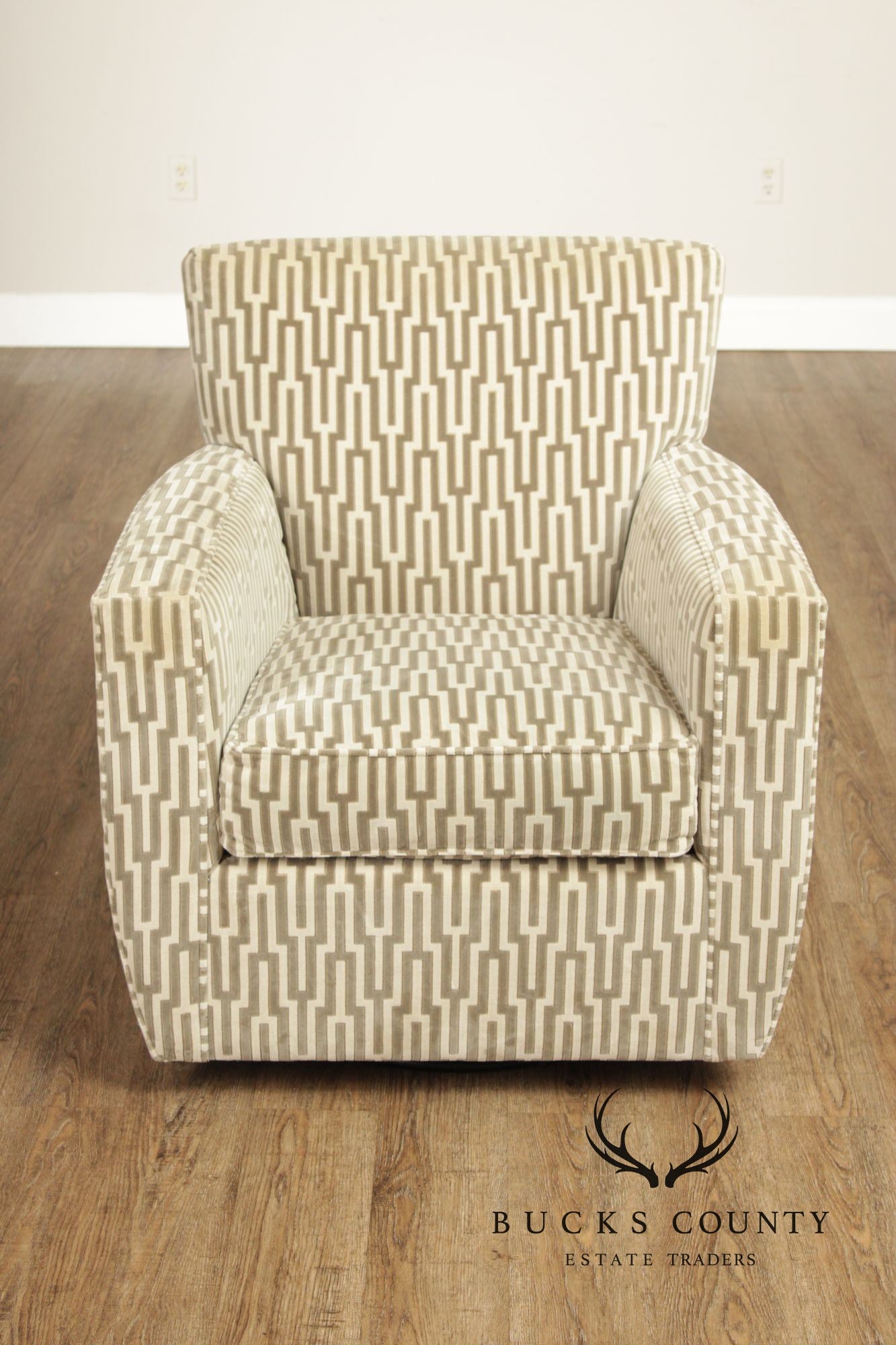 Crate & Barrel Pair of Swivel Lounge Chairs