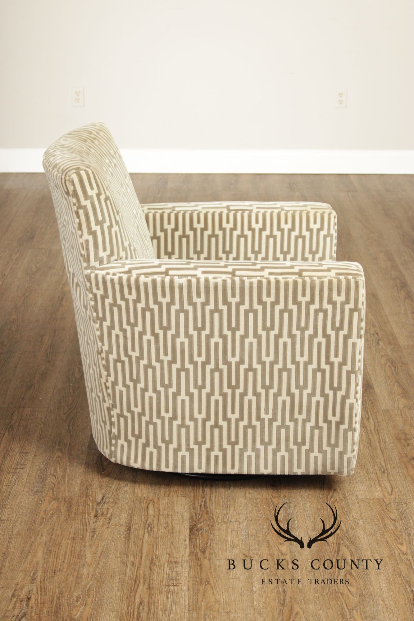 Crate & Barrel Pair of Swivel Lounge Chairs