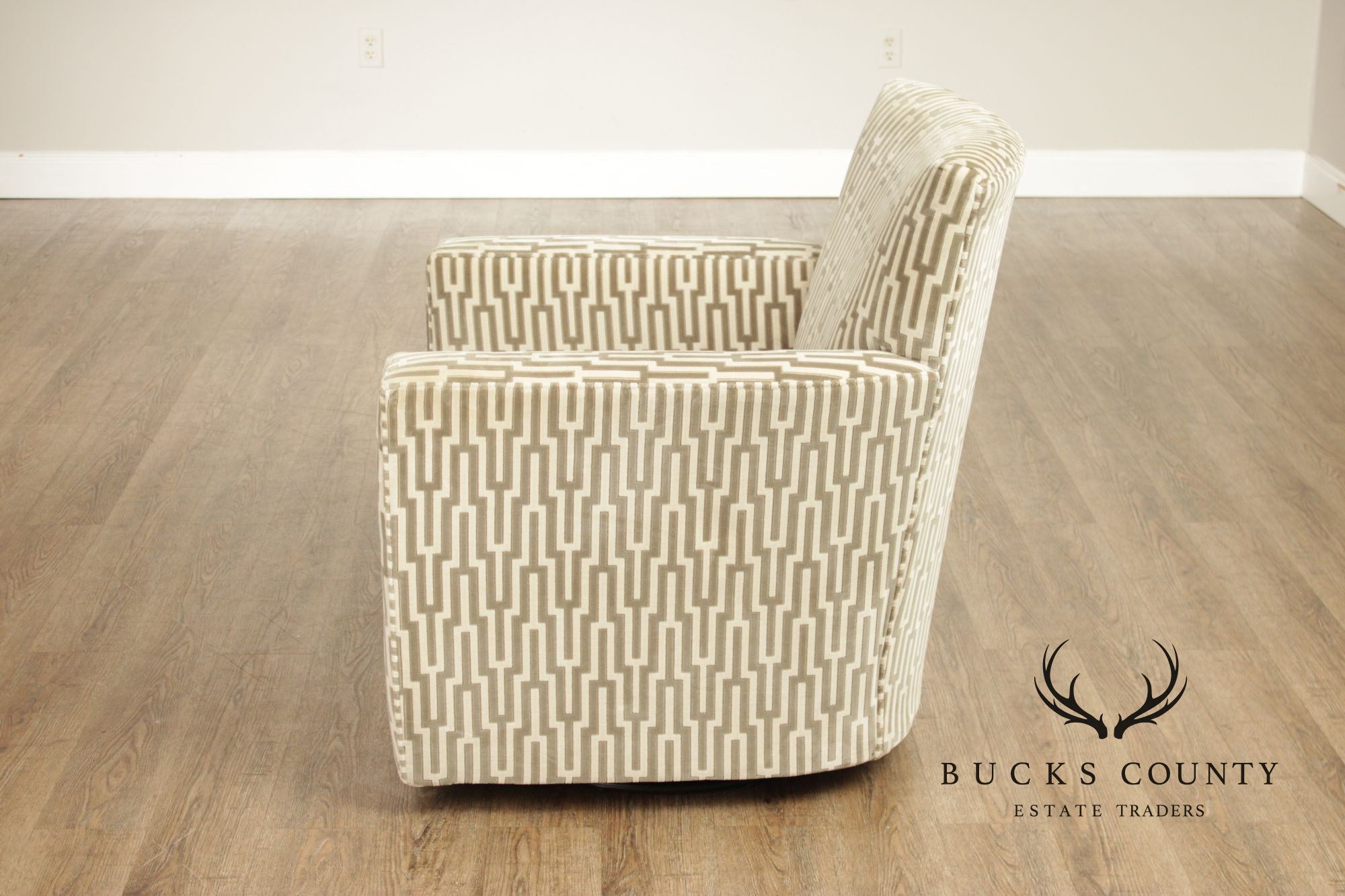 Crate & Barrel Pair of Swivel Lounge Chairs
