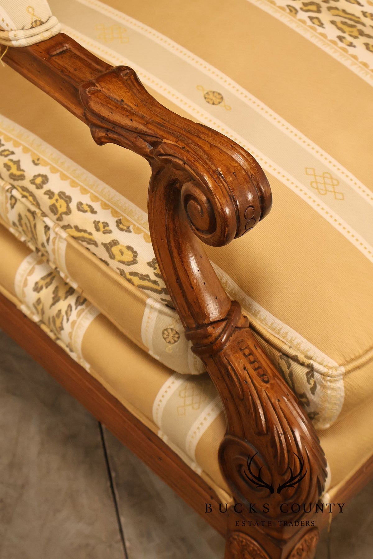 Sherrill Furniture Regency Style Pair of Bergere Armchairs