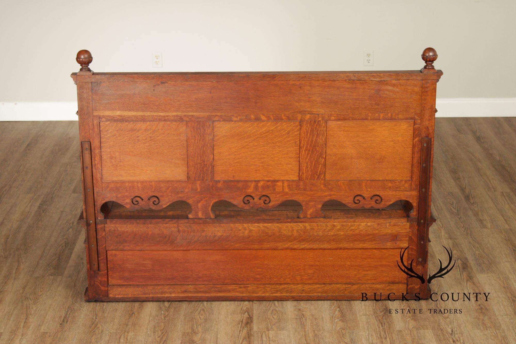 Antique Victorian Gothic Revival Carved Oak Monks Bench With Lift Seat Storage
