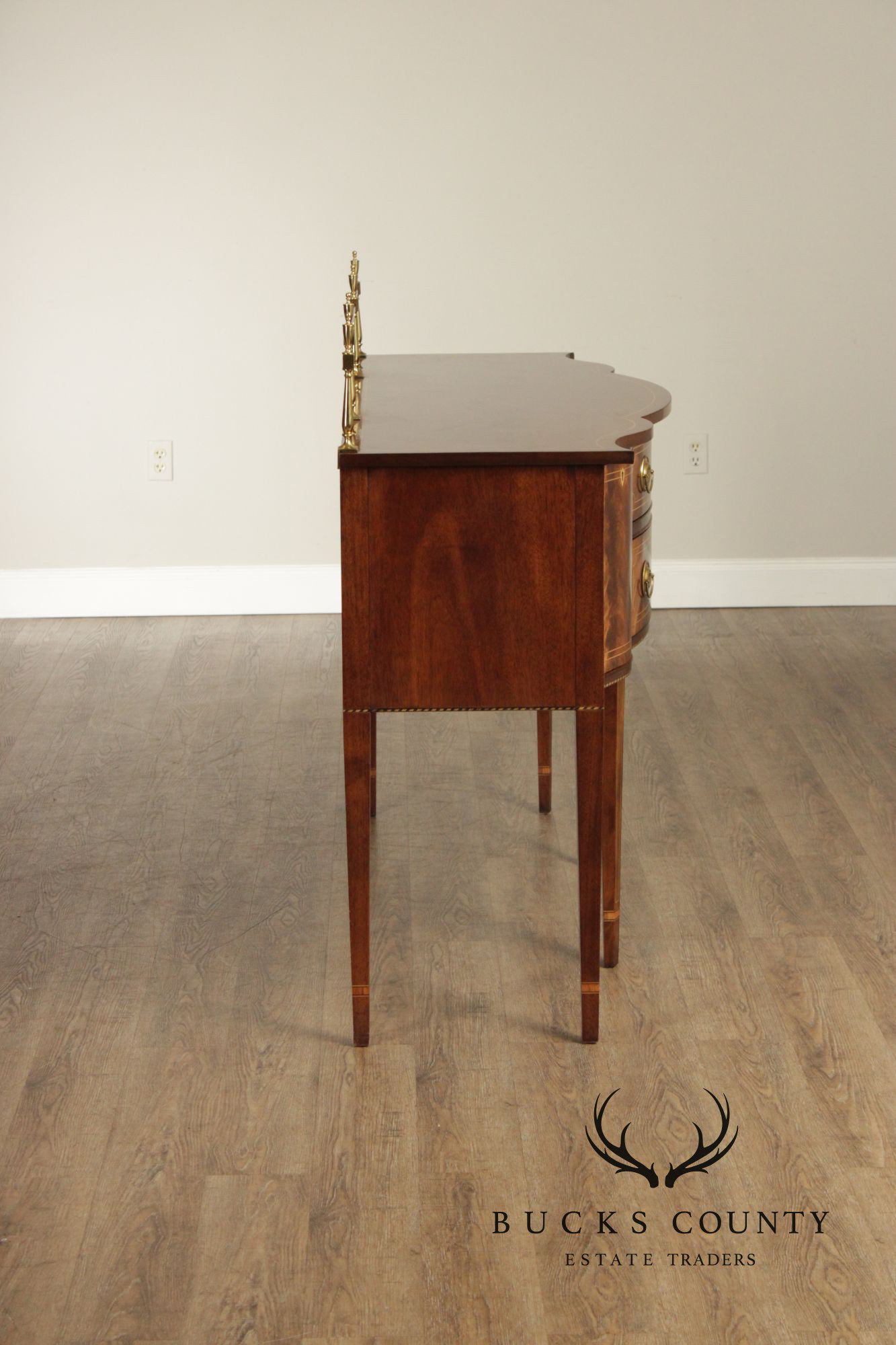 Stickley Federal Style Mahogany Sideboard With Inlay And Brass Gallery