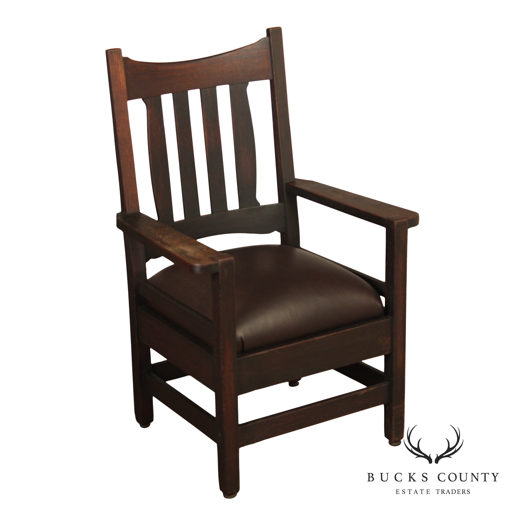 Stickley Brothers Antique Mission Oak Armchair