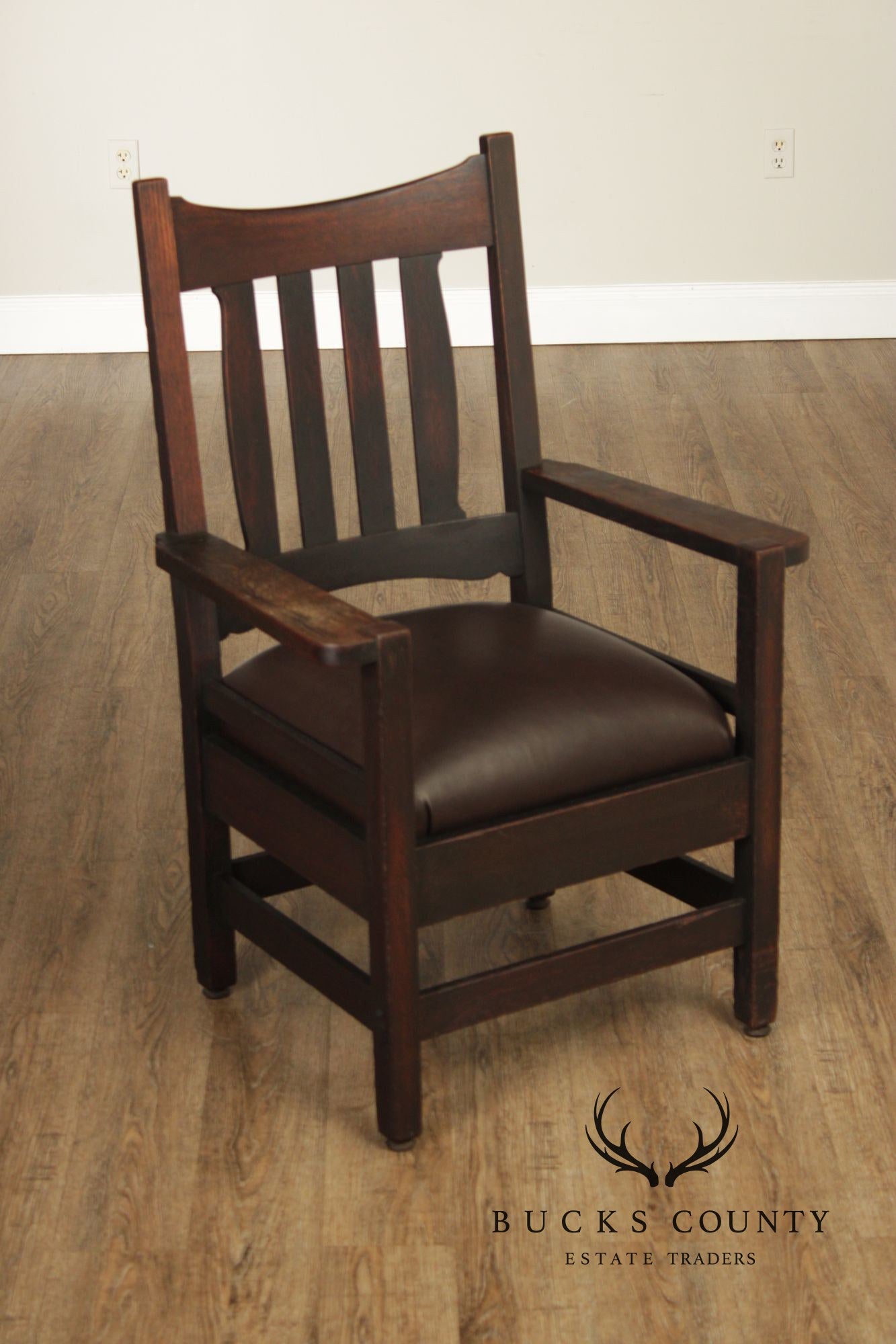 Stickley Brothers Antique Mission Oak Armchair