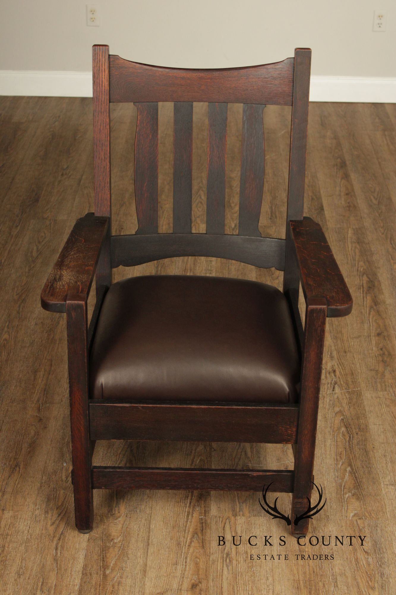 Stickley Brothers Antique Mission Oak Armchair