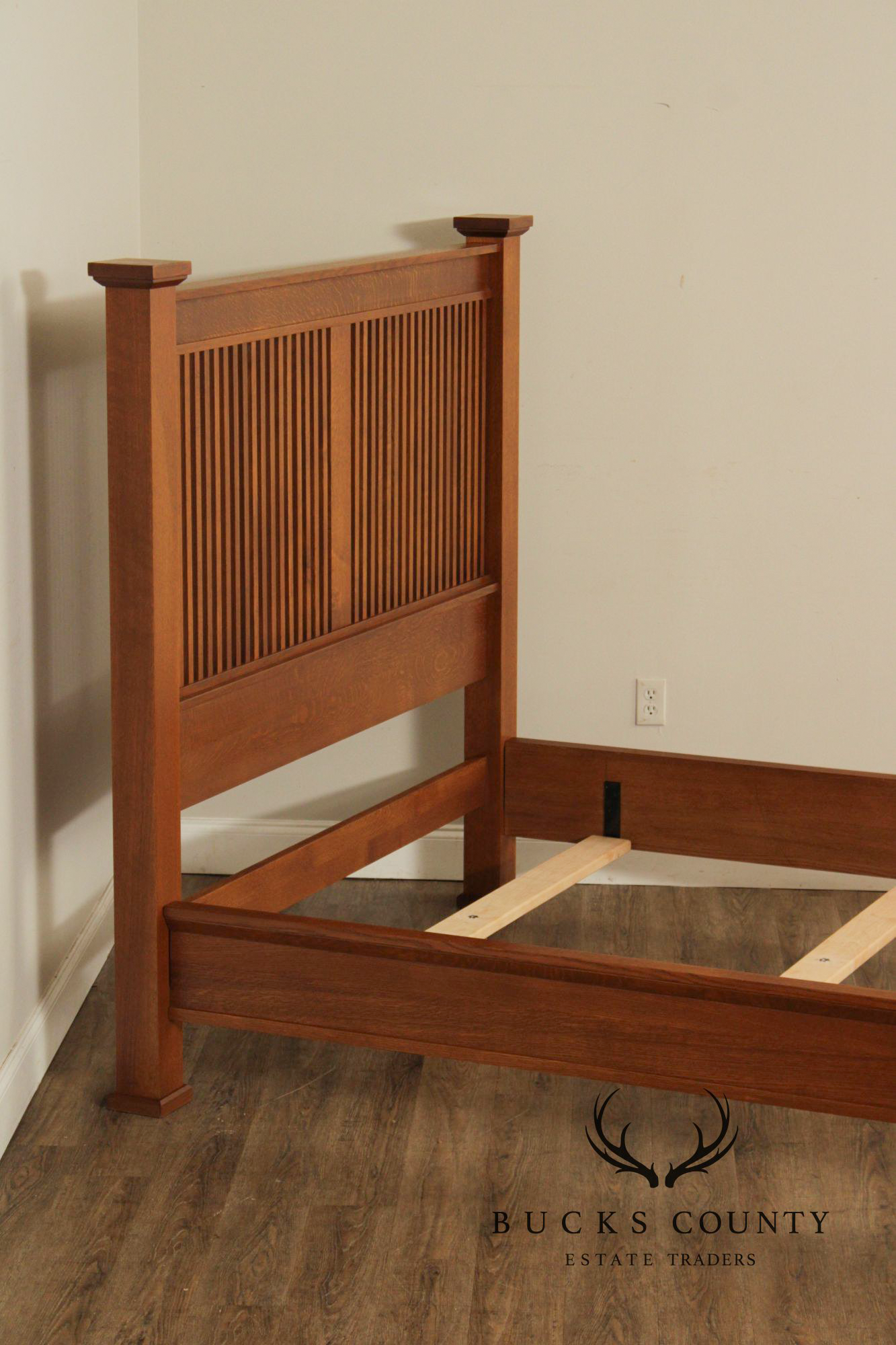 Stickley Mission Collection Queen Size Oak Prairie Bed