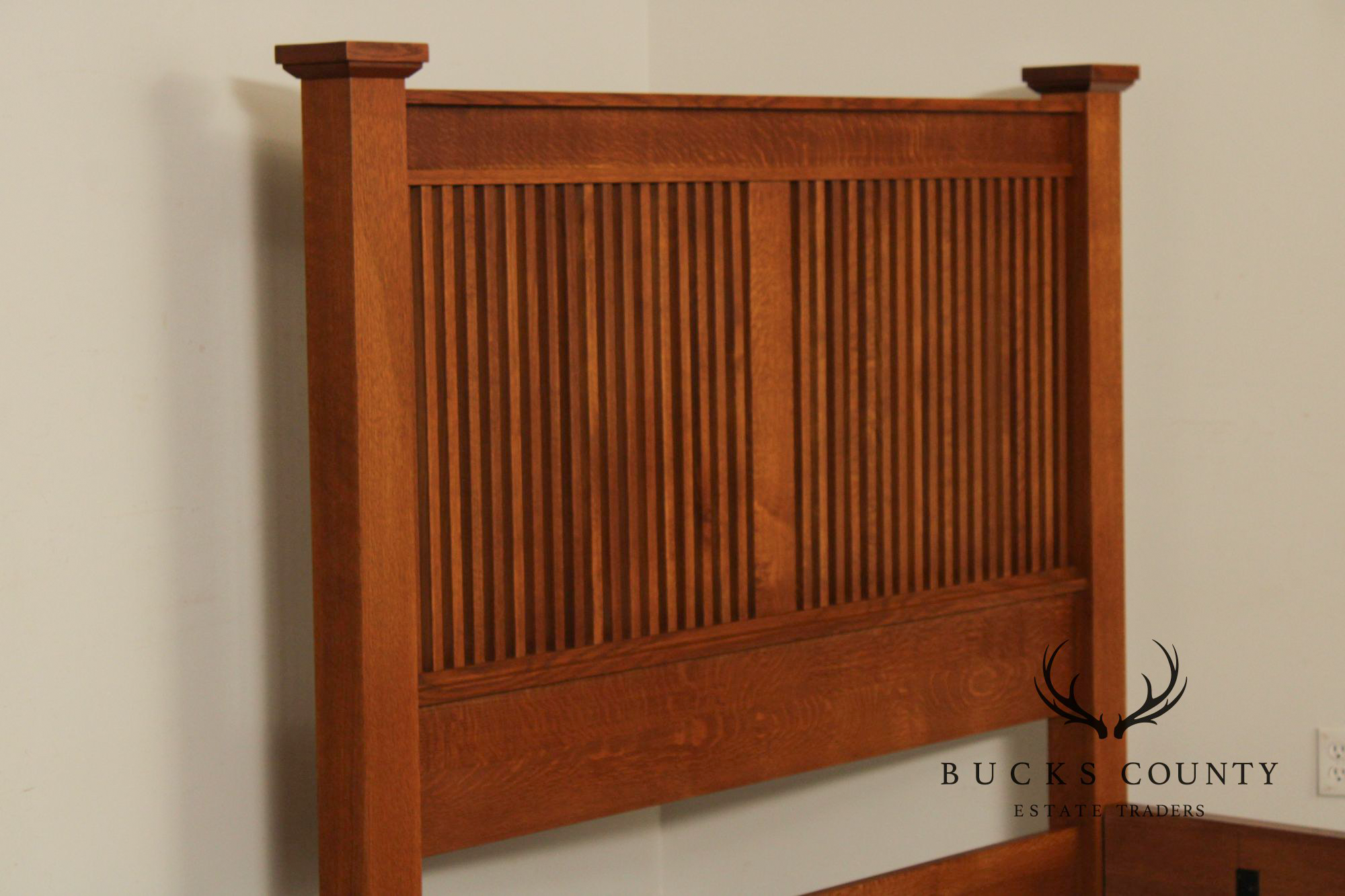 Stickley Mission Collection Queen Size Oak Prairie Bed