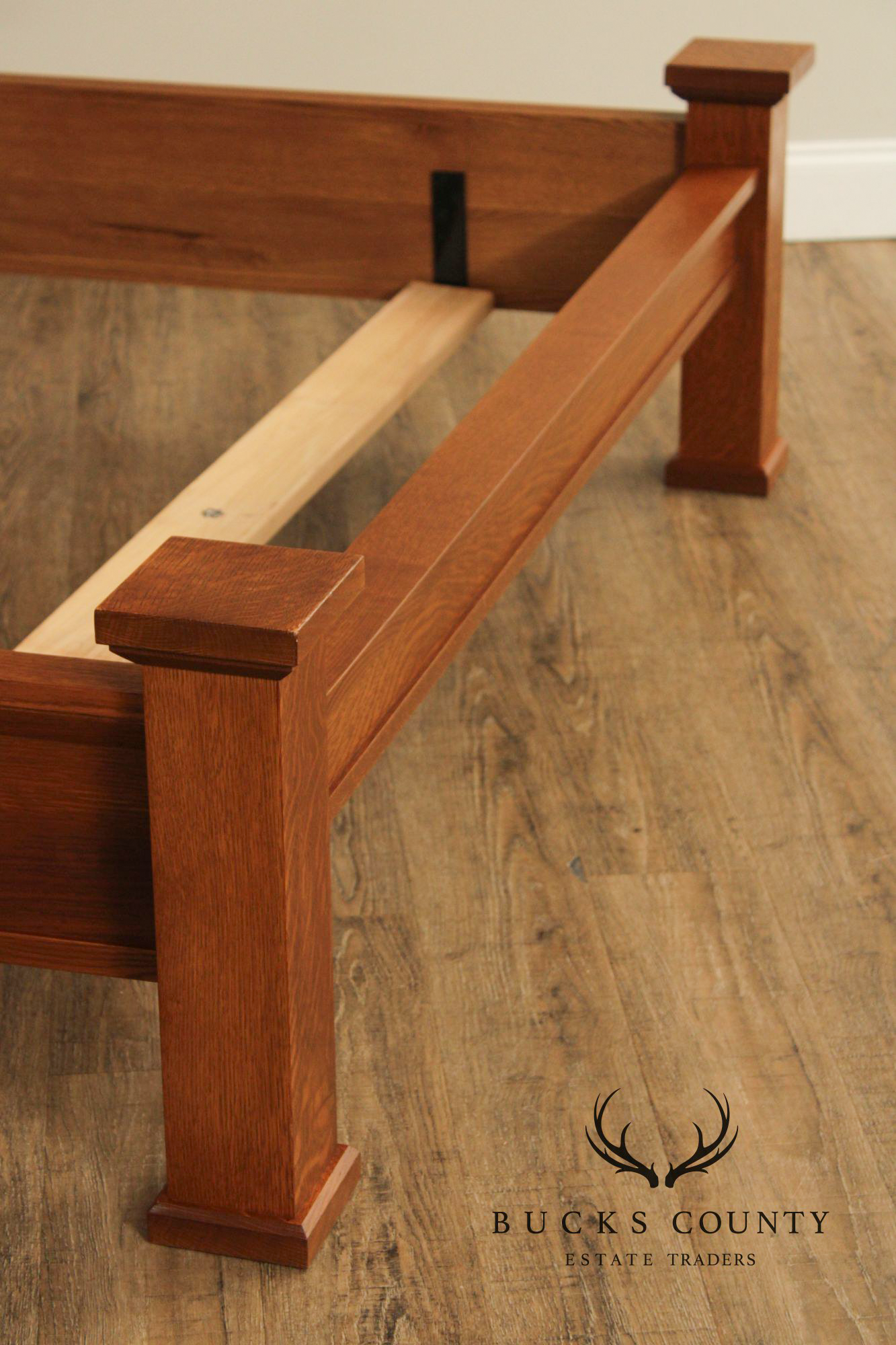 Stickley Mission Collection Queen Size Oak Prairie Bed