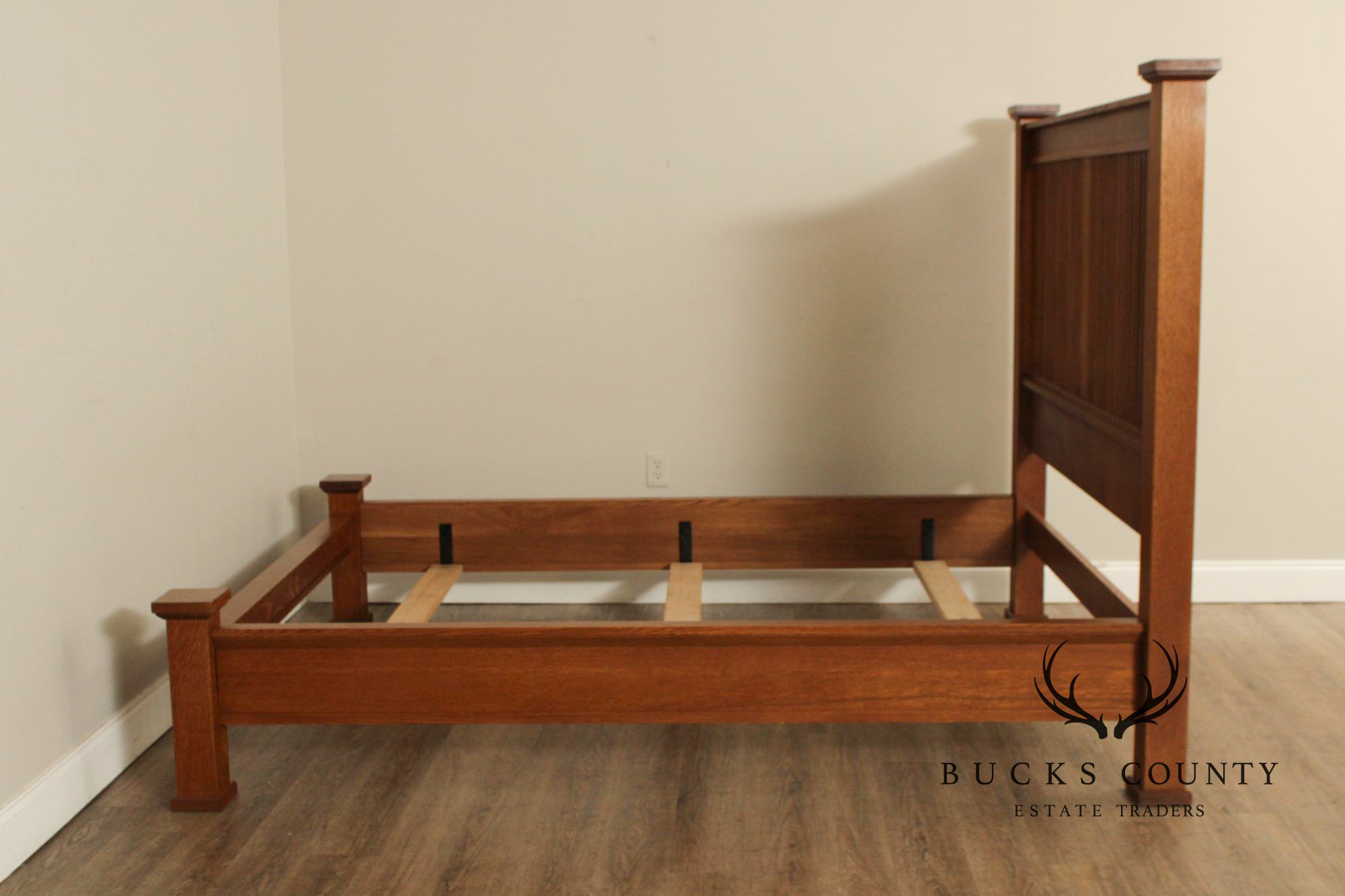 Stickley Mission Collection Queen Size Oak Prairie Bed