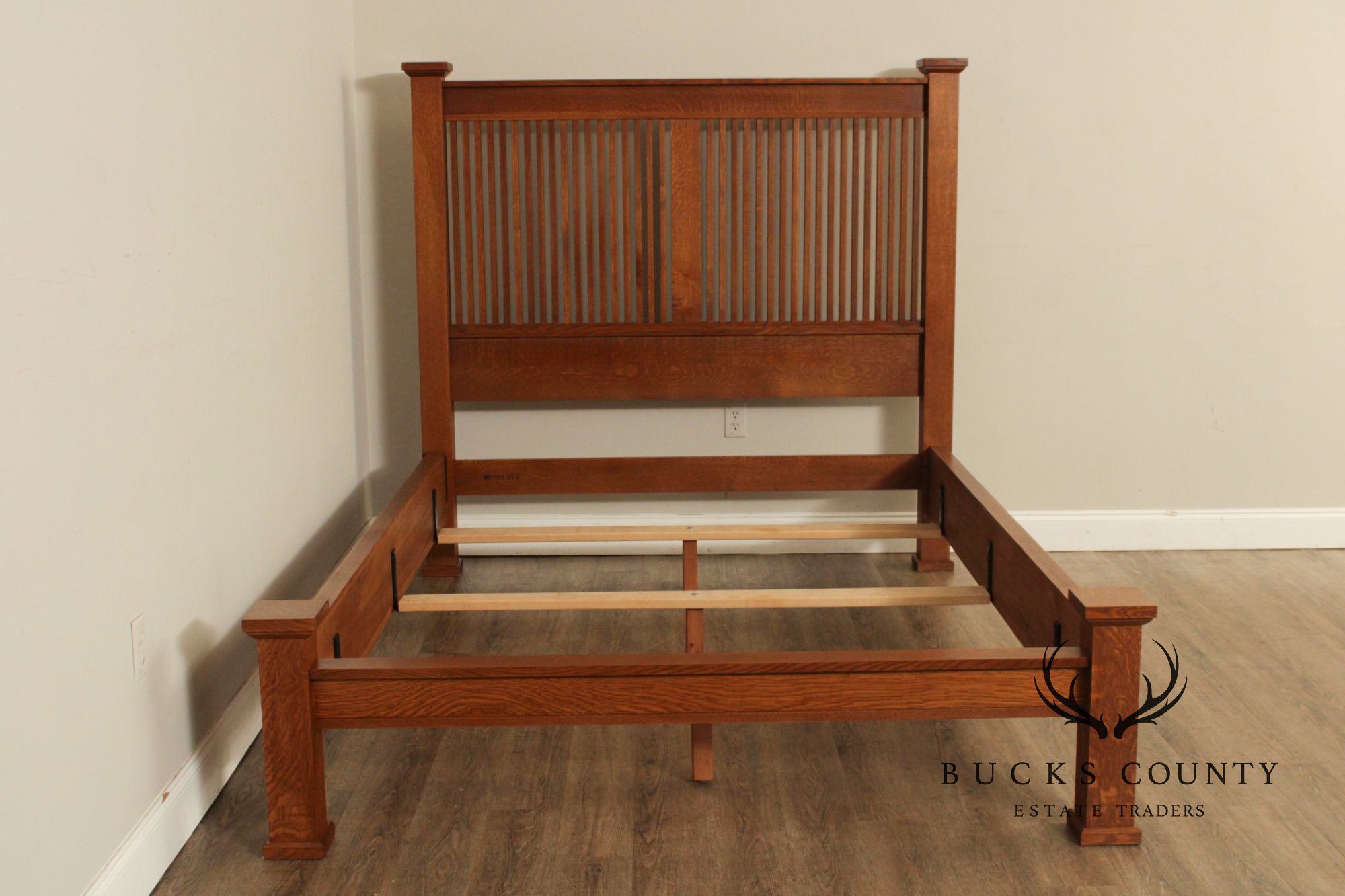 Stickley Mission Collection Queen Size Oak Prairie Bed