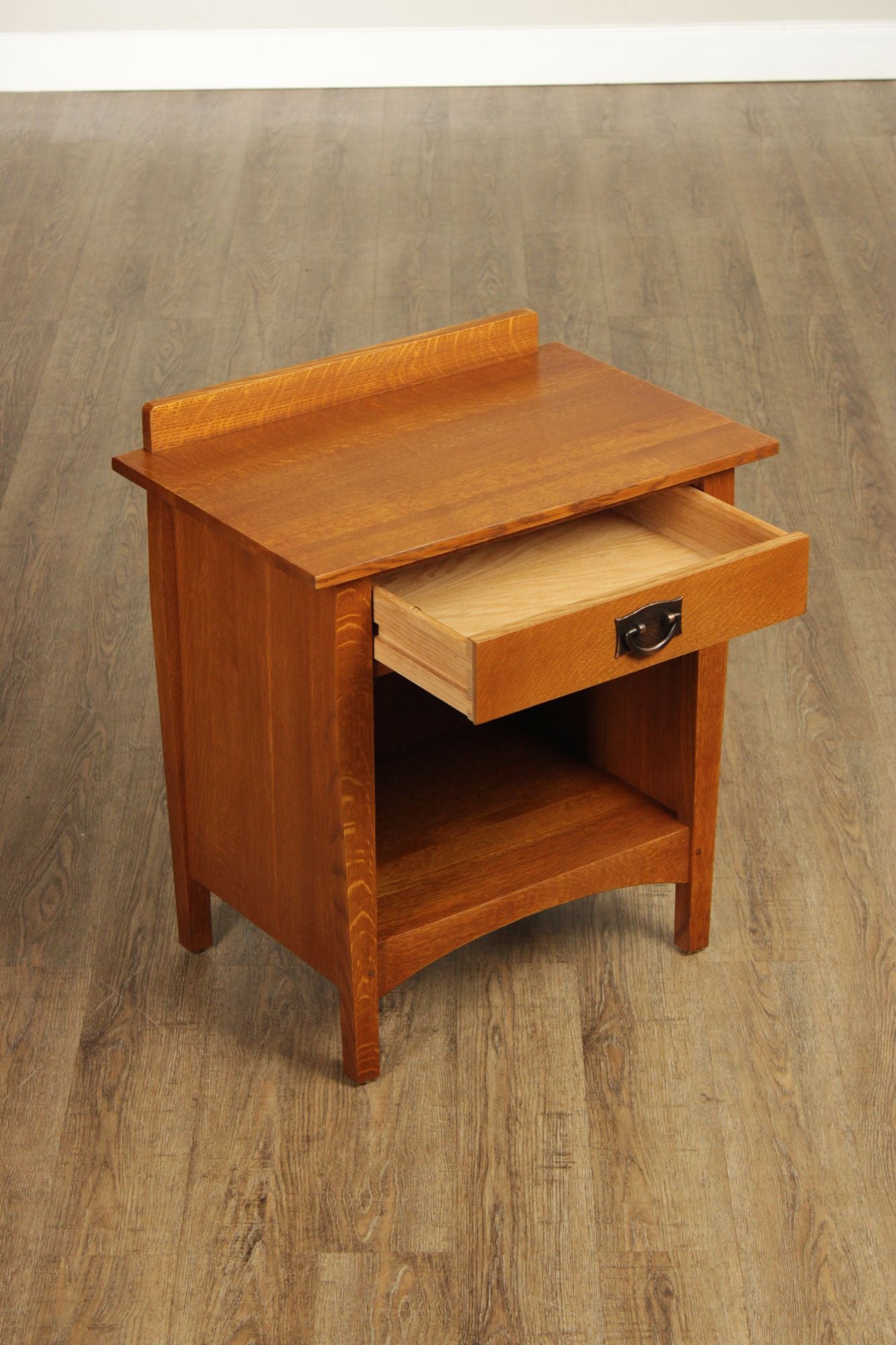 Stickley Mission Collection Pair Of Oak Open Nightstands