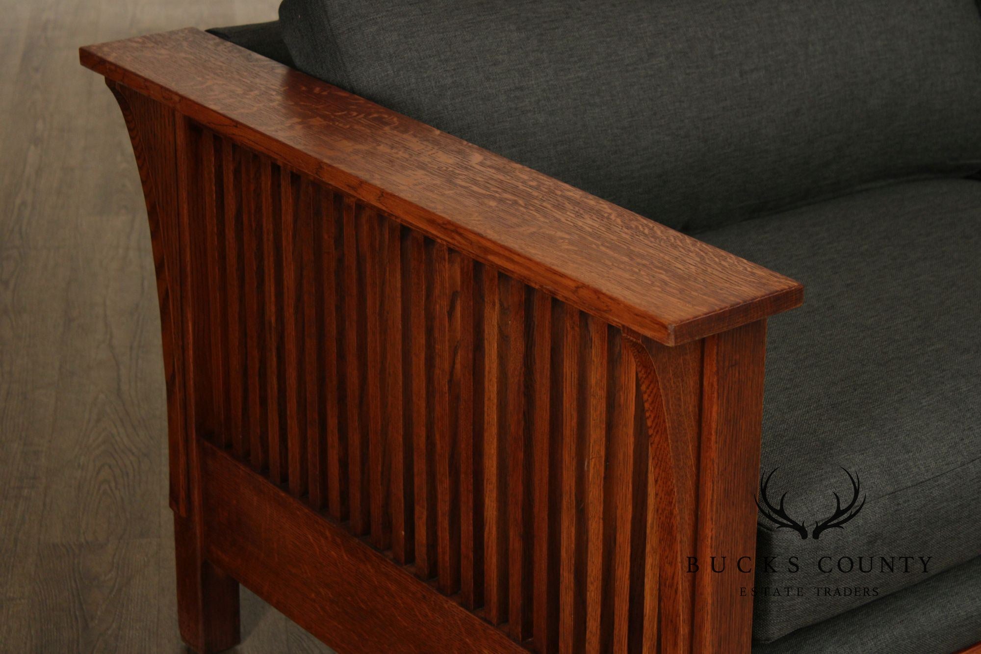 Stickley Mission Collection 'Fayetteville' Oak Spindle Sofa