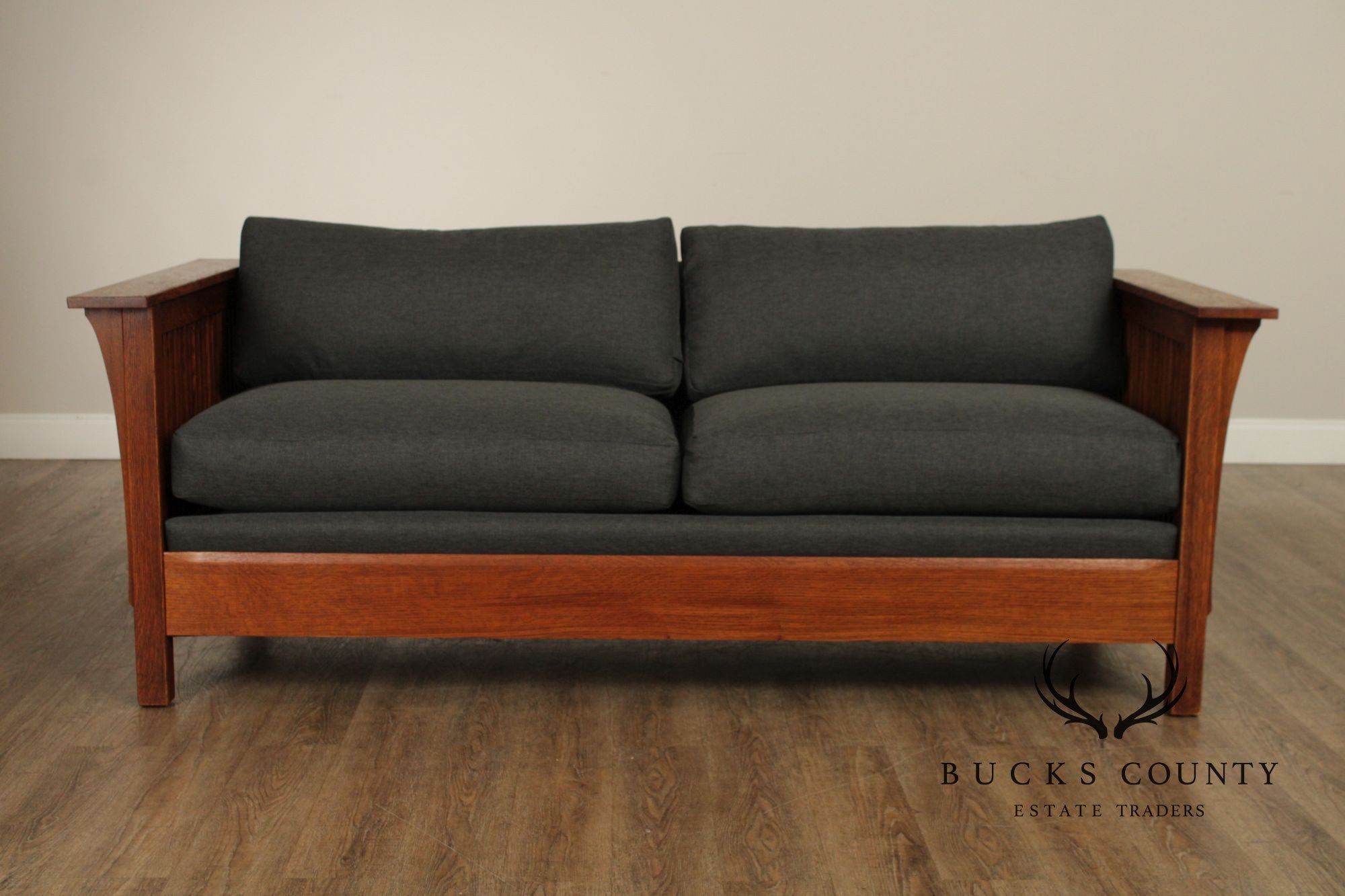 Stickley Mission Collection 'Fayetteville' Oak Spindle Sofa