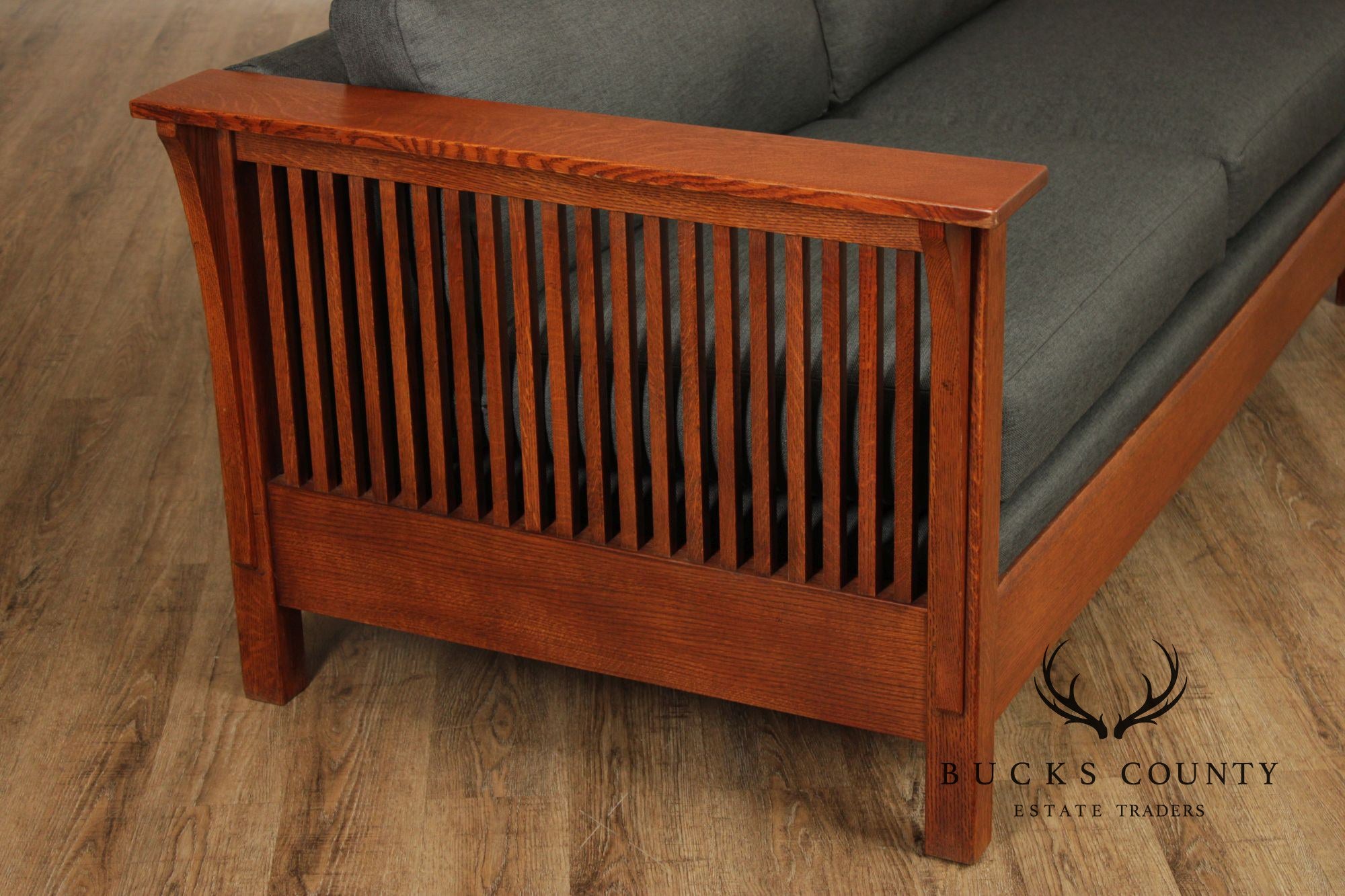 Stickley Mission Collection 'Fayetteville' Oak Spindle Sofa