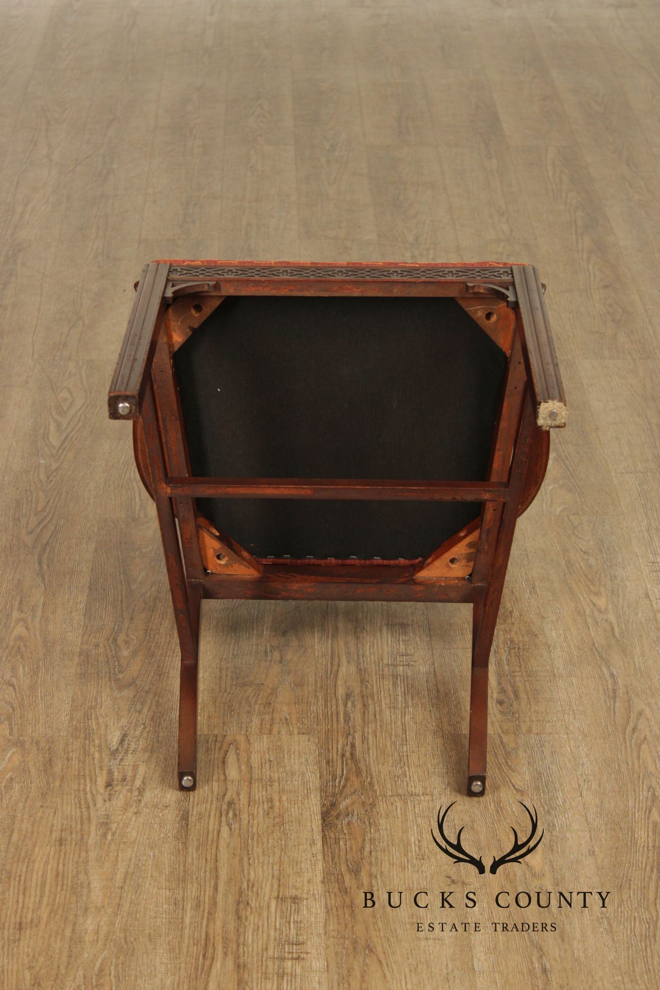 1940's Georgian Style Mahogany Ribbon Back Armchair