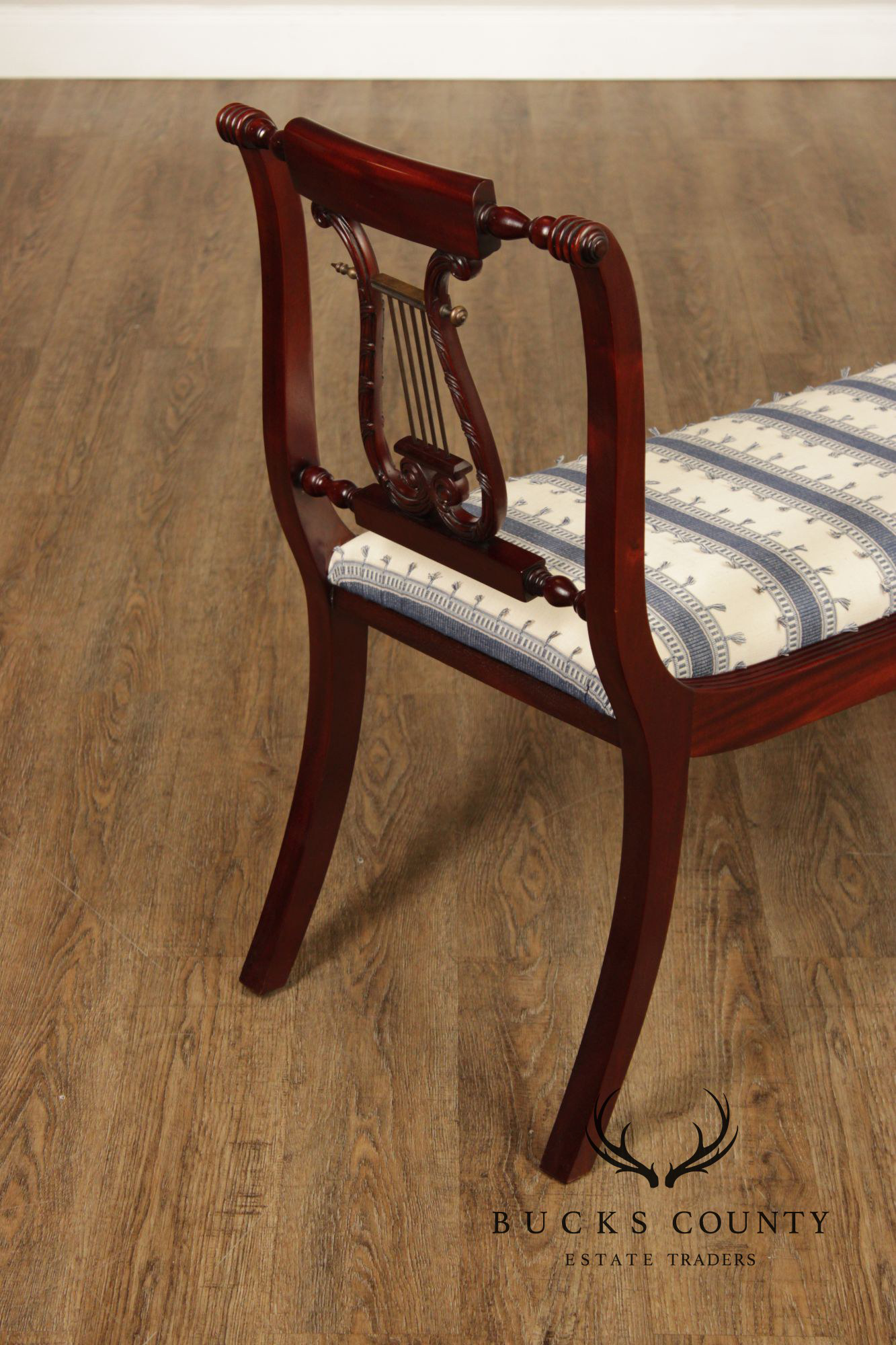 Regency Style Mahogany Harp Bench