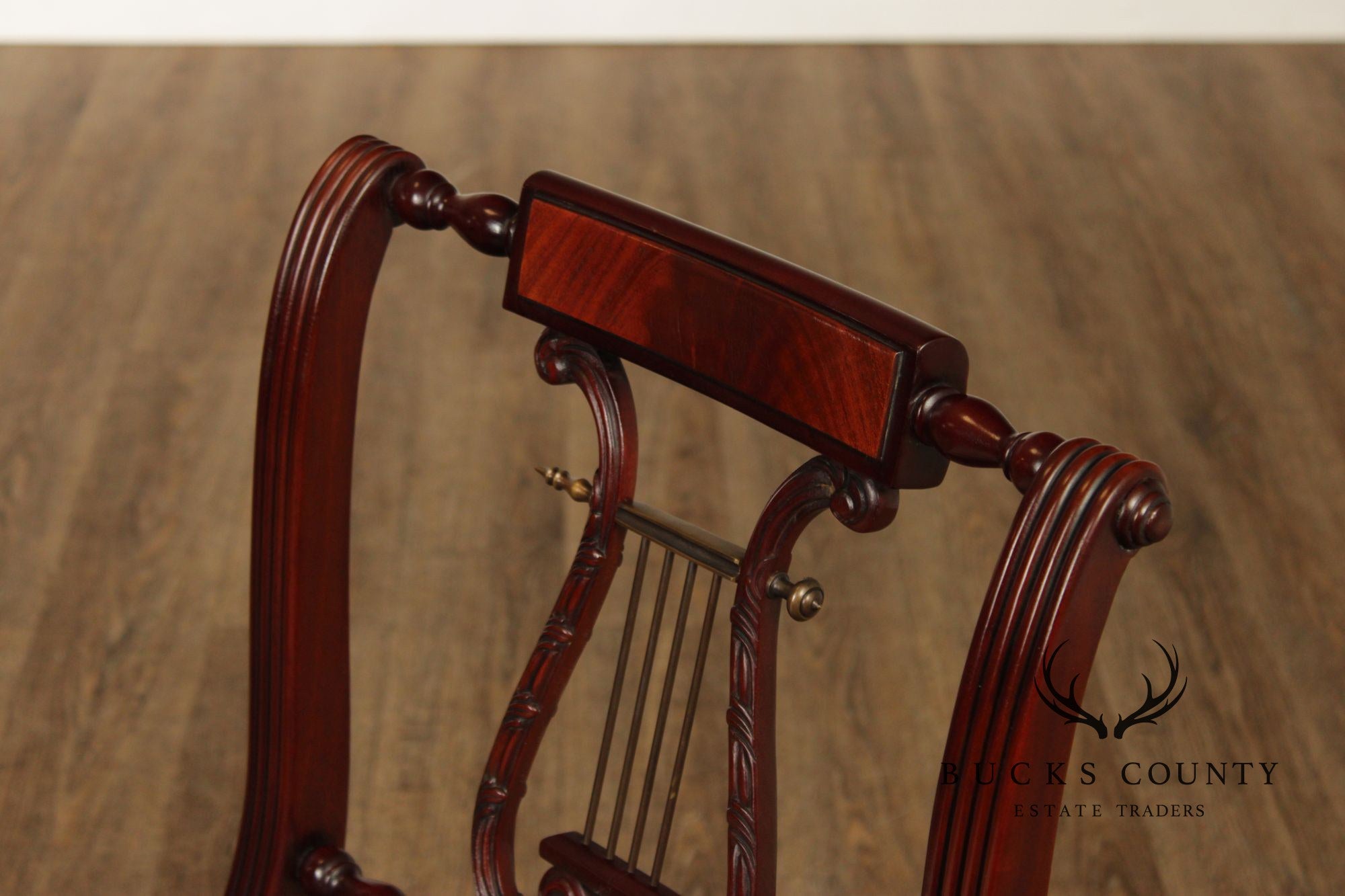 Regency Style Mahogany Harp Bench
