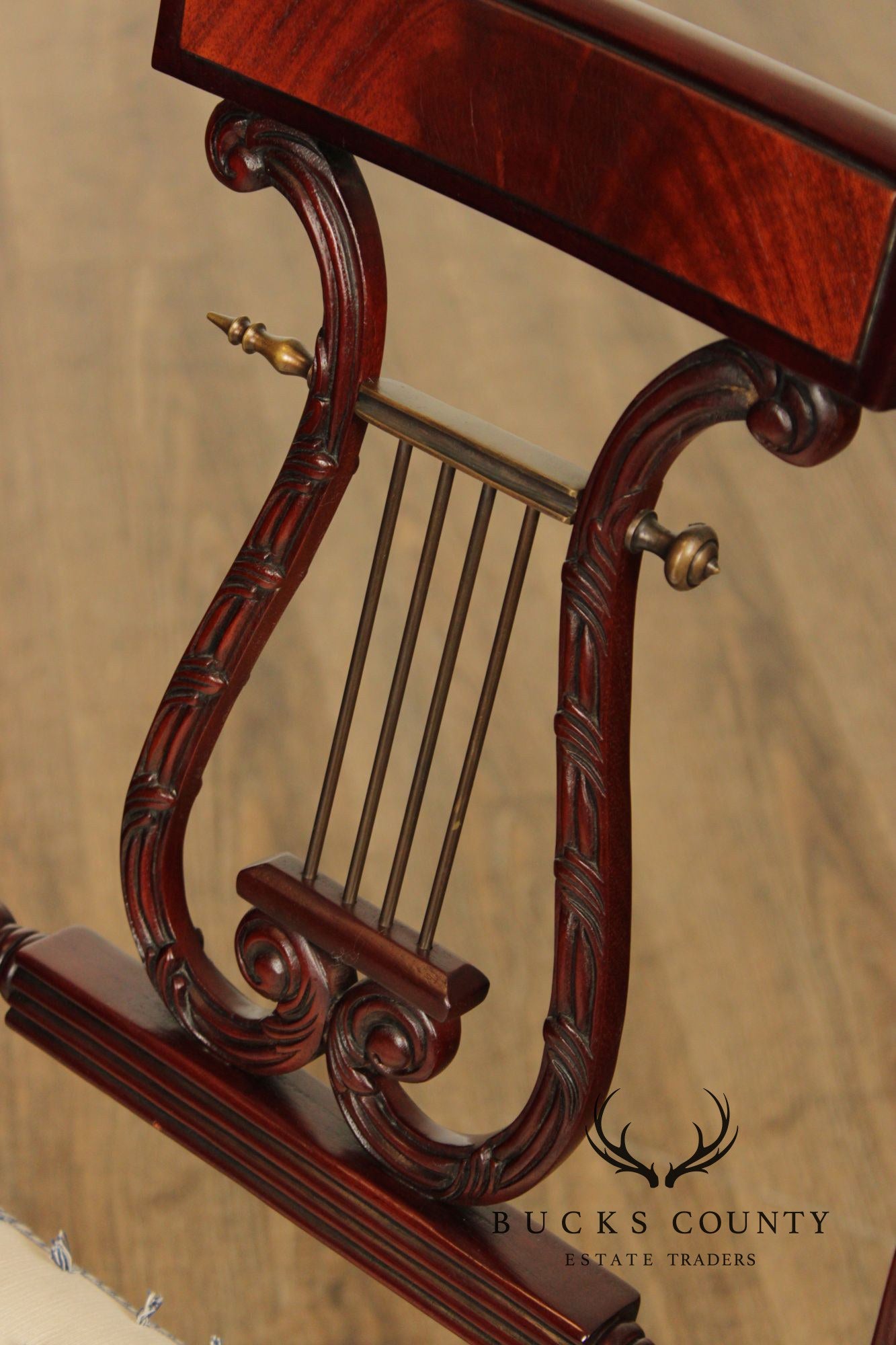 Regency Style Mahogany Harp Bench